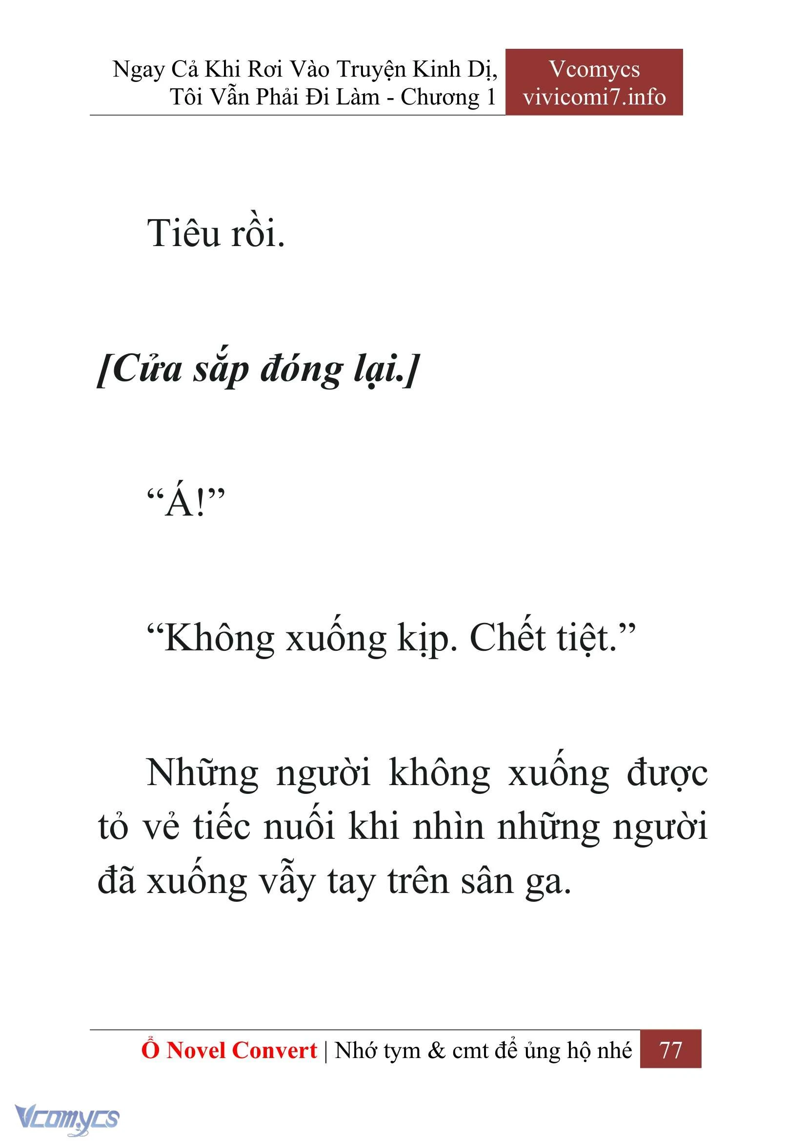 [Novel] Ngay Cả Khi Rơi Vào Truyện Kinh Dị, Tôi Vẫn Phải Đi Làm Chapter  1 - 79
