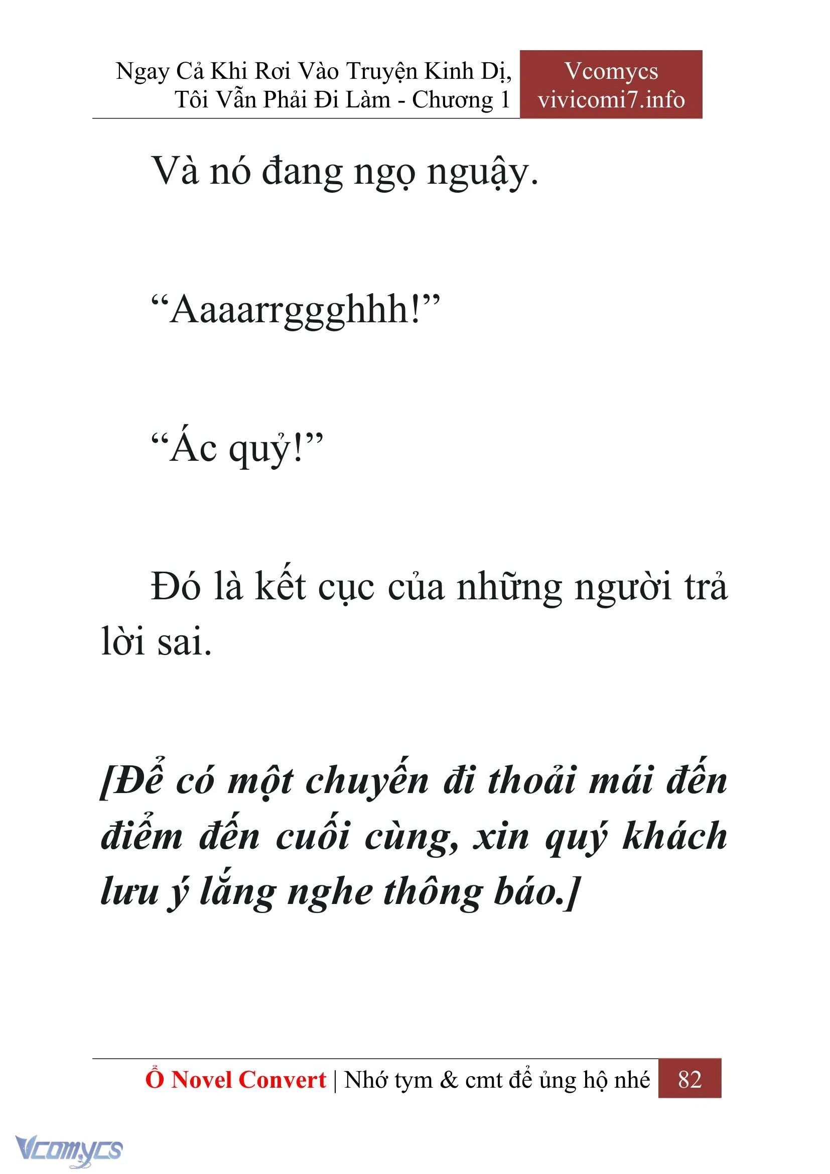 [Novel] Ngay Cả Khi Rơi Vào Truyện Kinh Dị, Tôi Vẫn Phải Đi Làm Chapter  1 - 84