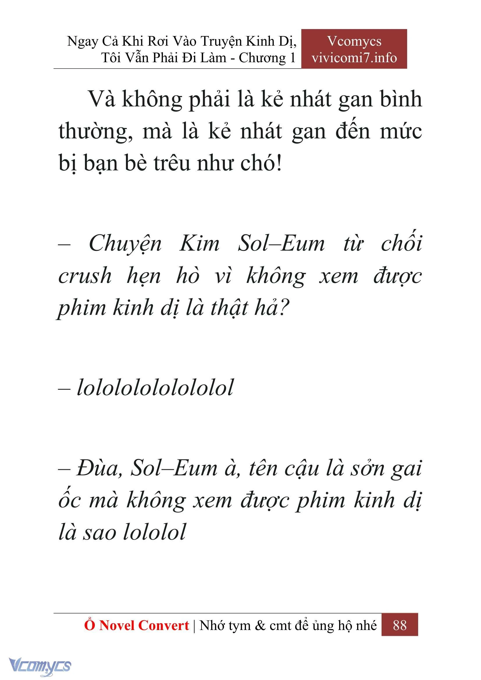 [Novel] Ngay Cả Khi Rơi Vào Truyện Kinh Dị, Tôi Vẫn Phải Đi Làm Chapter  1 - 90