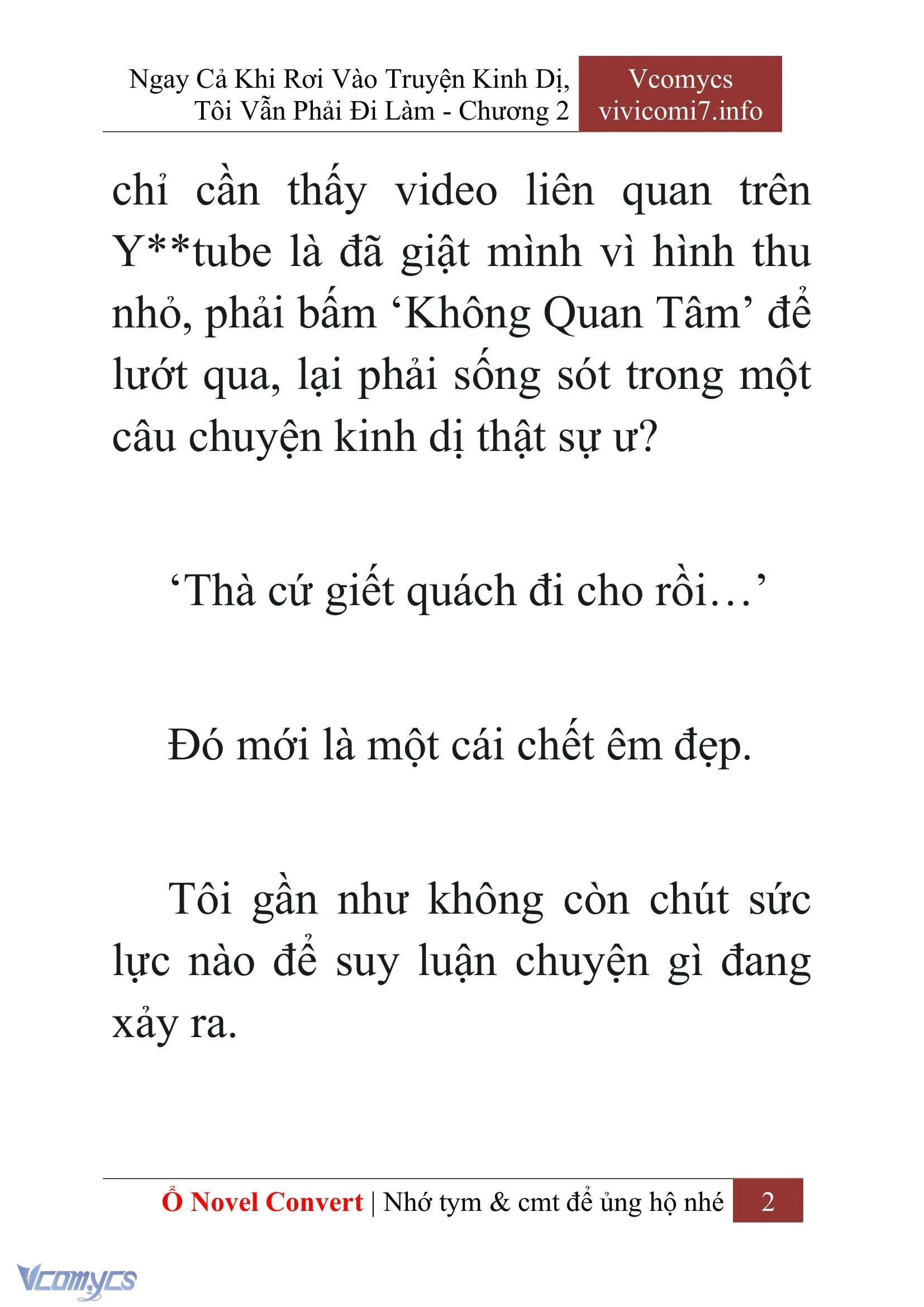 [Novel] Ngay Cả Khi Rơi Vào Truyện Kinh Dị, Tôi Vẫn Phải Đi Làm Chapter  2 - 4