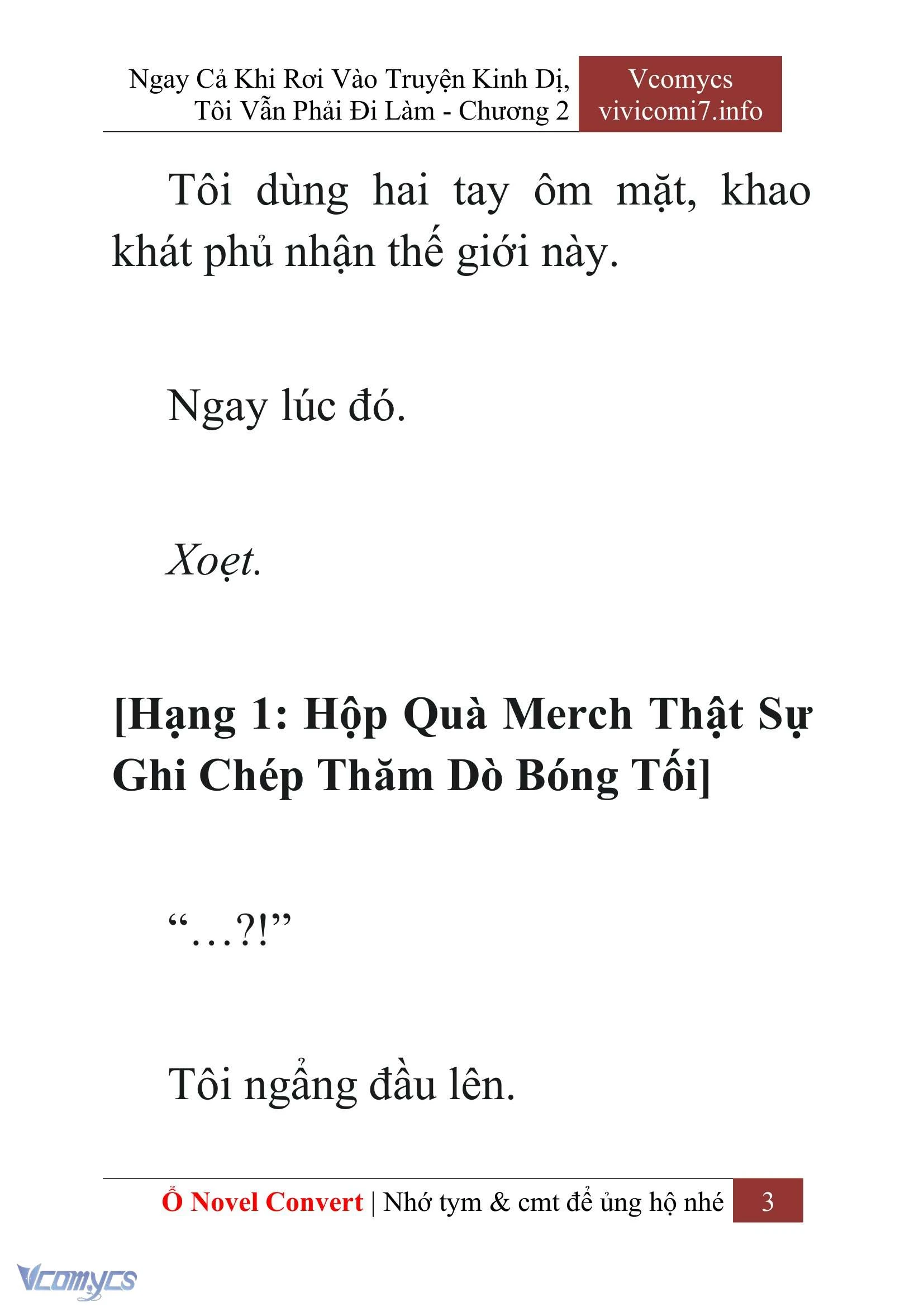 [Novel] Ngay Cả Khi Rơi Vào Truyện Kinh Dị, Tôi Vẫn Phải Đi Làm Chapter  2 - 5
