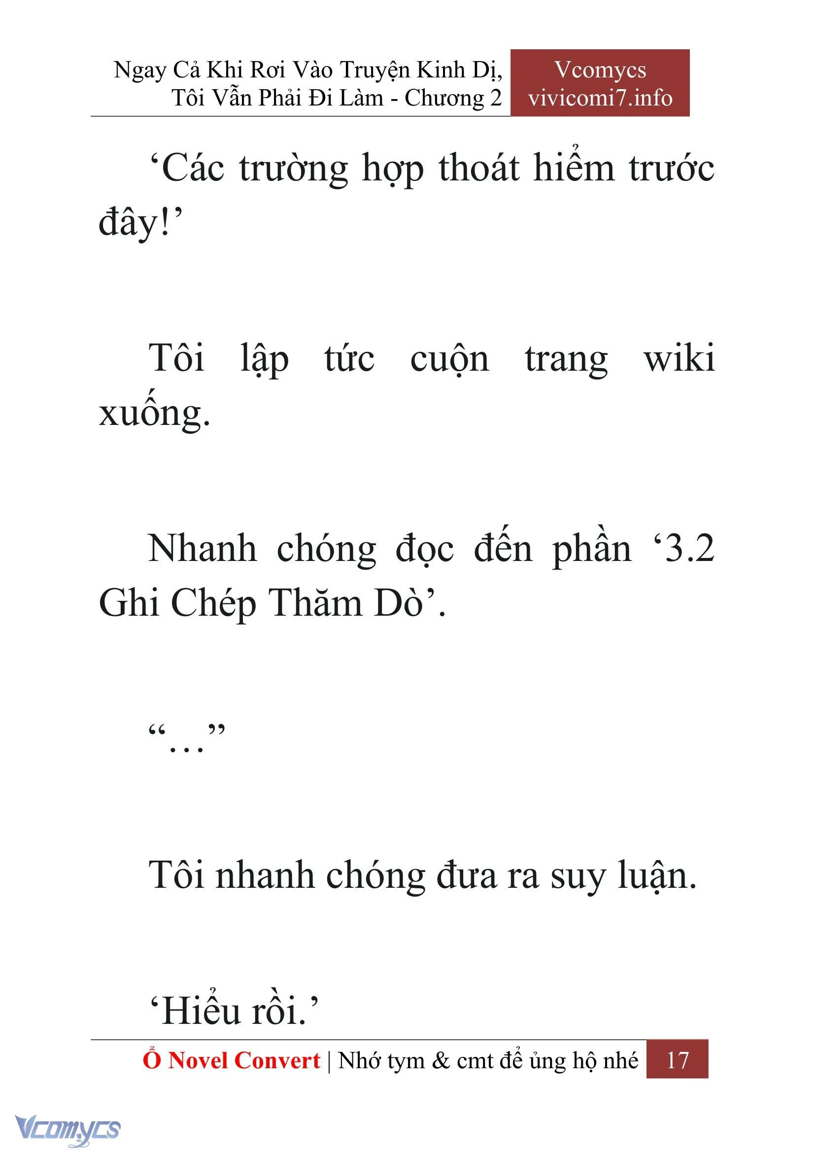 [Novel] Ngay Cả Khi Rơi Vào Truyện Kinh Dị, Tôi Vẫn Phải Đi Làm Chapter  2 - 19