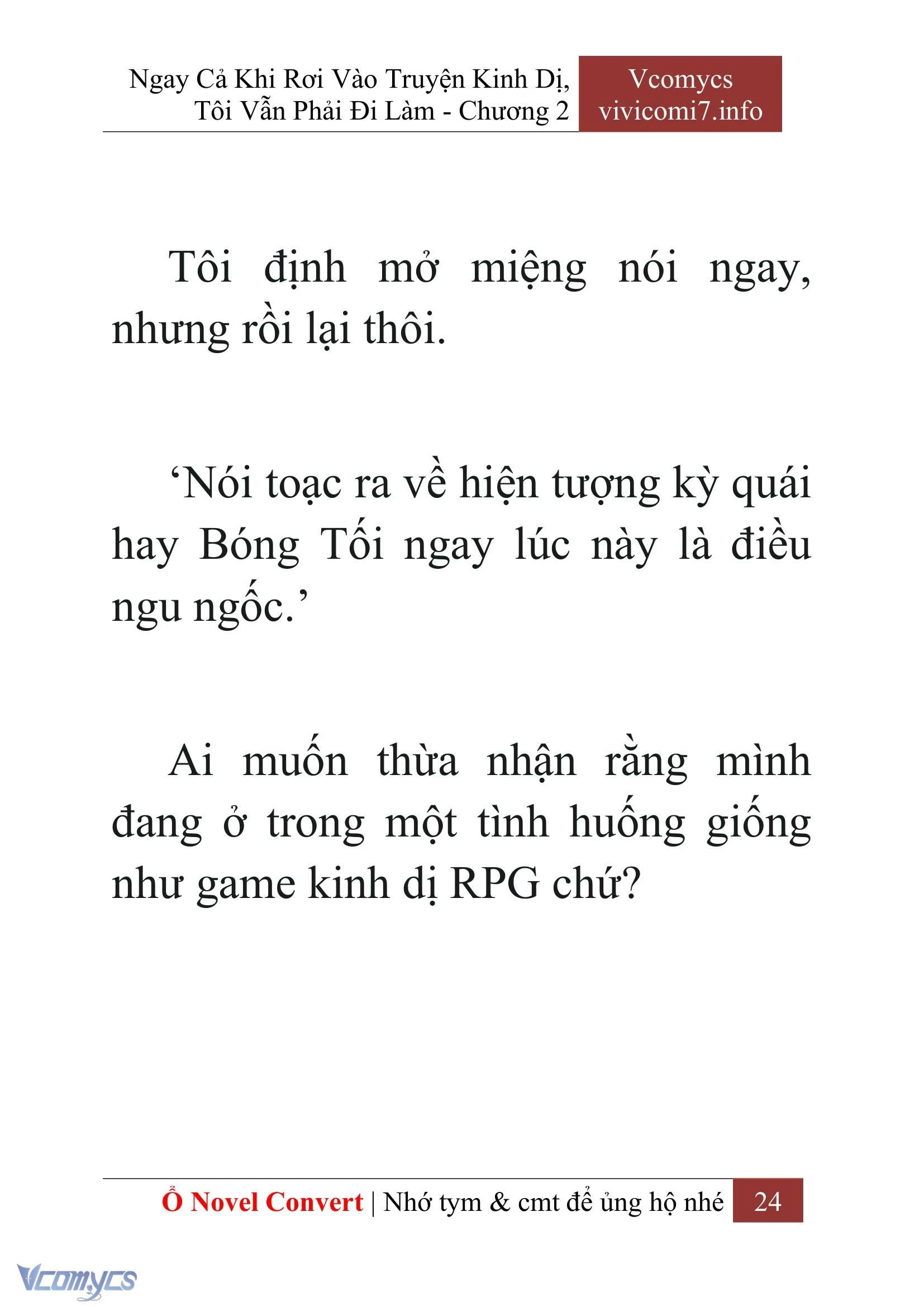 [Novel] Ngay Cả Khi Rơi Vào Truyện Kinh Dị, Tôi Vẫn Phải Đi Làm Chapter  2 - 26