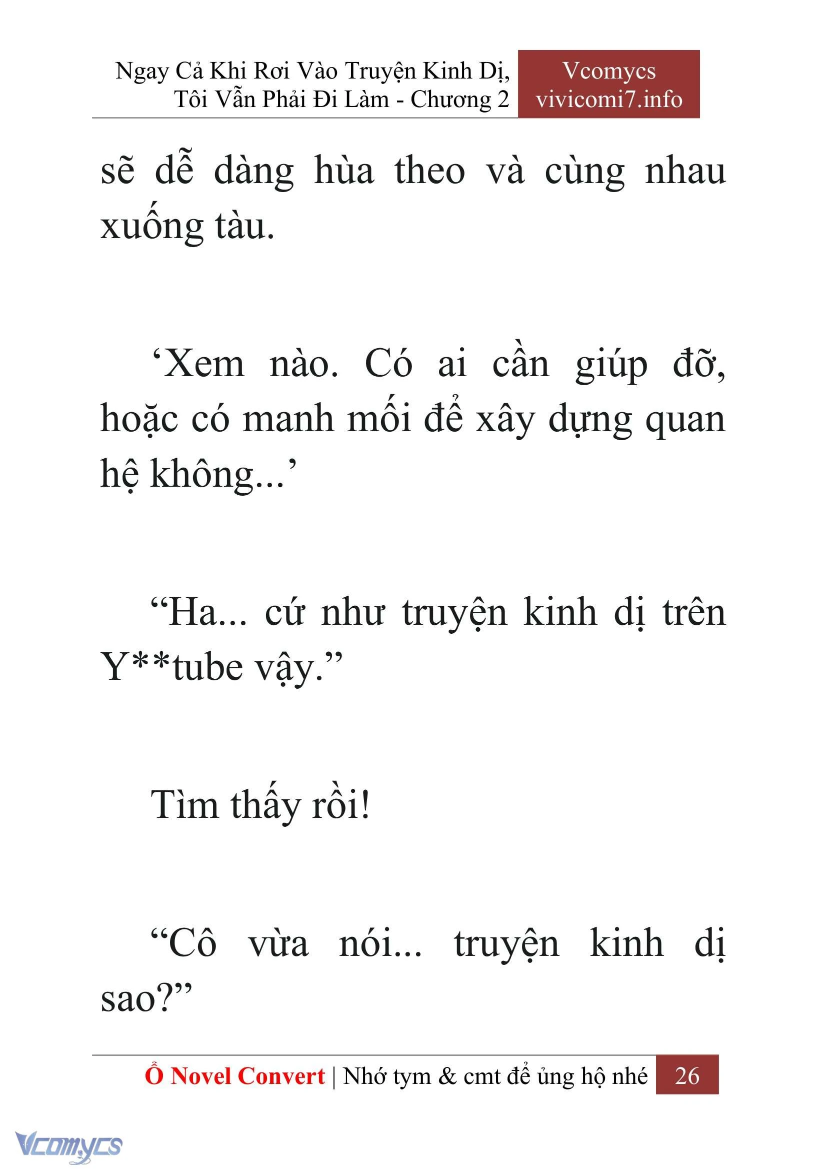 [Novel] Ngay Cả Khi Rơi Vào Truyện Kinh Dị, Tôi Vẫn Phải Đi Làm Chapter  2 - 28