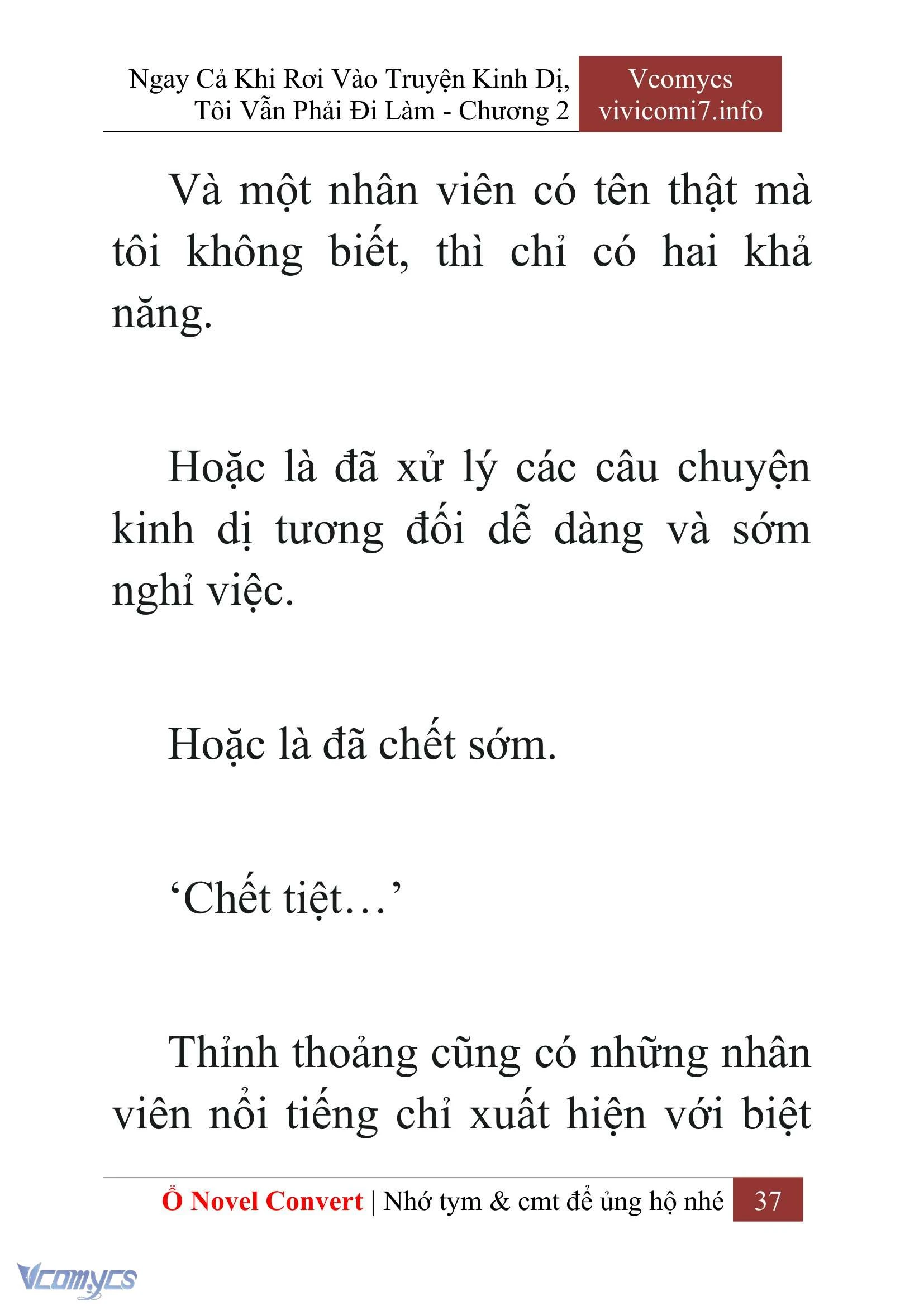 [Novel] Ngay Cả Khi Rơi Vào Truyện Kinh Dị, Tôi Vẫn Phải Đi Làm Chapter  2 - 39