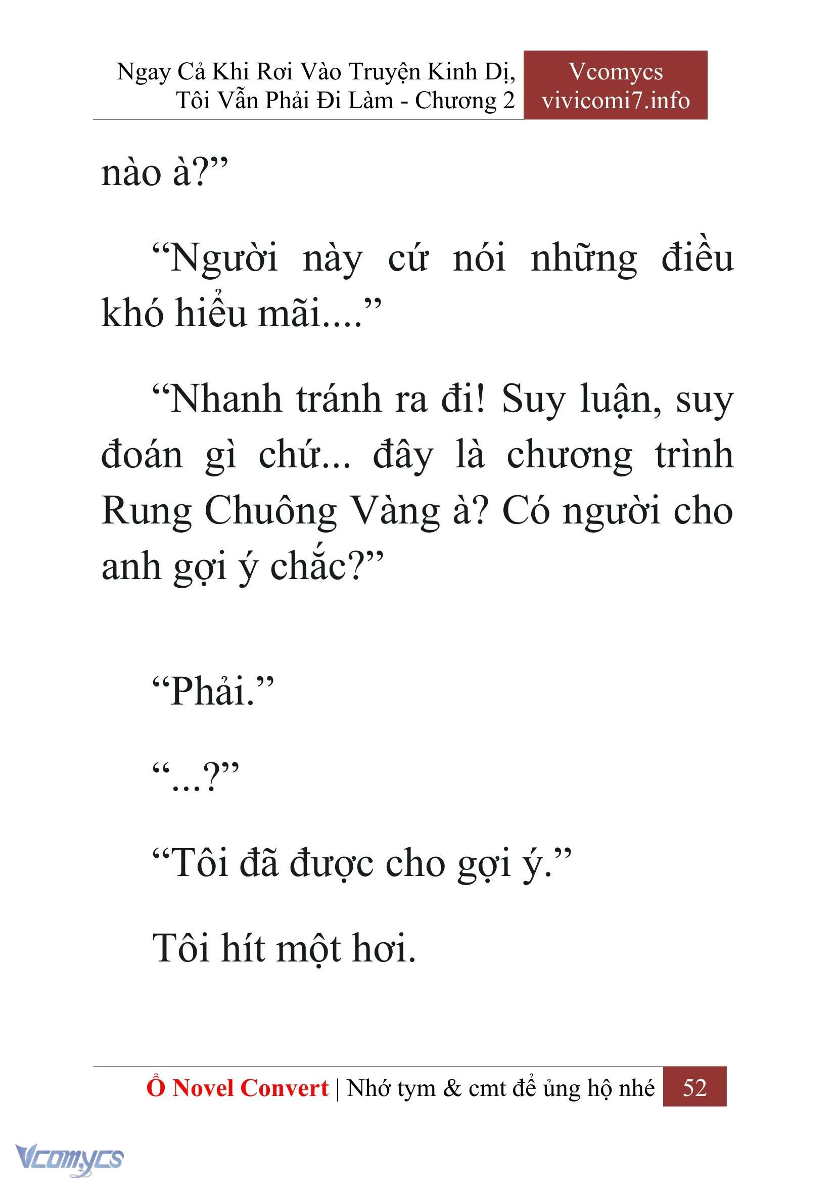 [Novel] Ngay Cả Khi Rơi Vào Truyện Kinh Dị, Tôi Vẫn Phải Đi Làm Chapter  2 - 54
