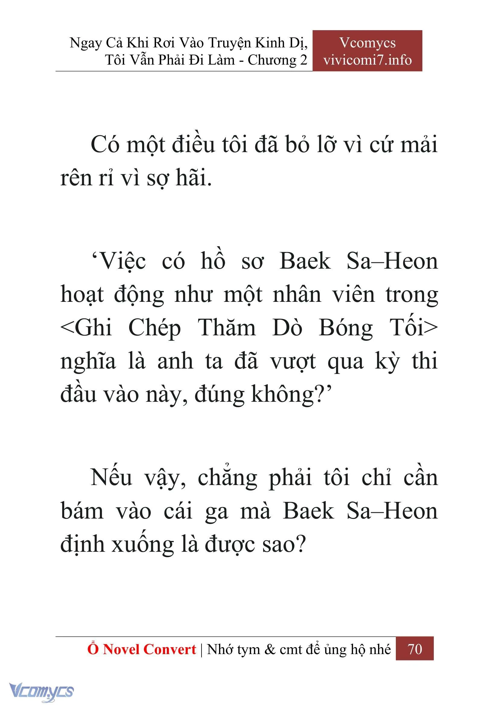 [Novel] Ngay Cả Khi Rơi Vào Truyện Kinh Dị, Tôi Vẫn Phải Đi Làm Chapter  2 - 72