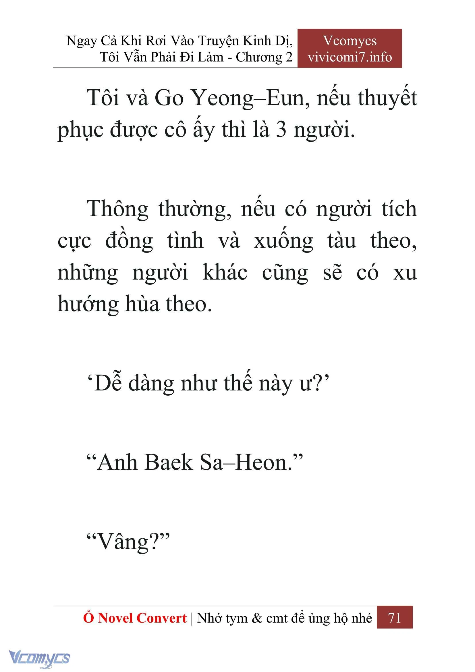 [Novel] Ngay Cả Khi Rơi Vào Truyện Kinh Dị, Tôi Vẫn Phải Đi Làm Chapter  2 - 73