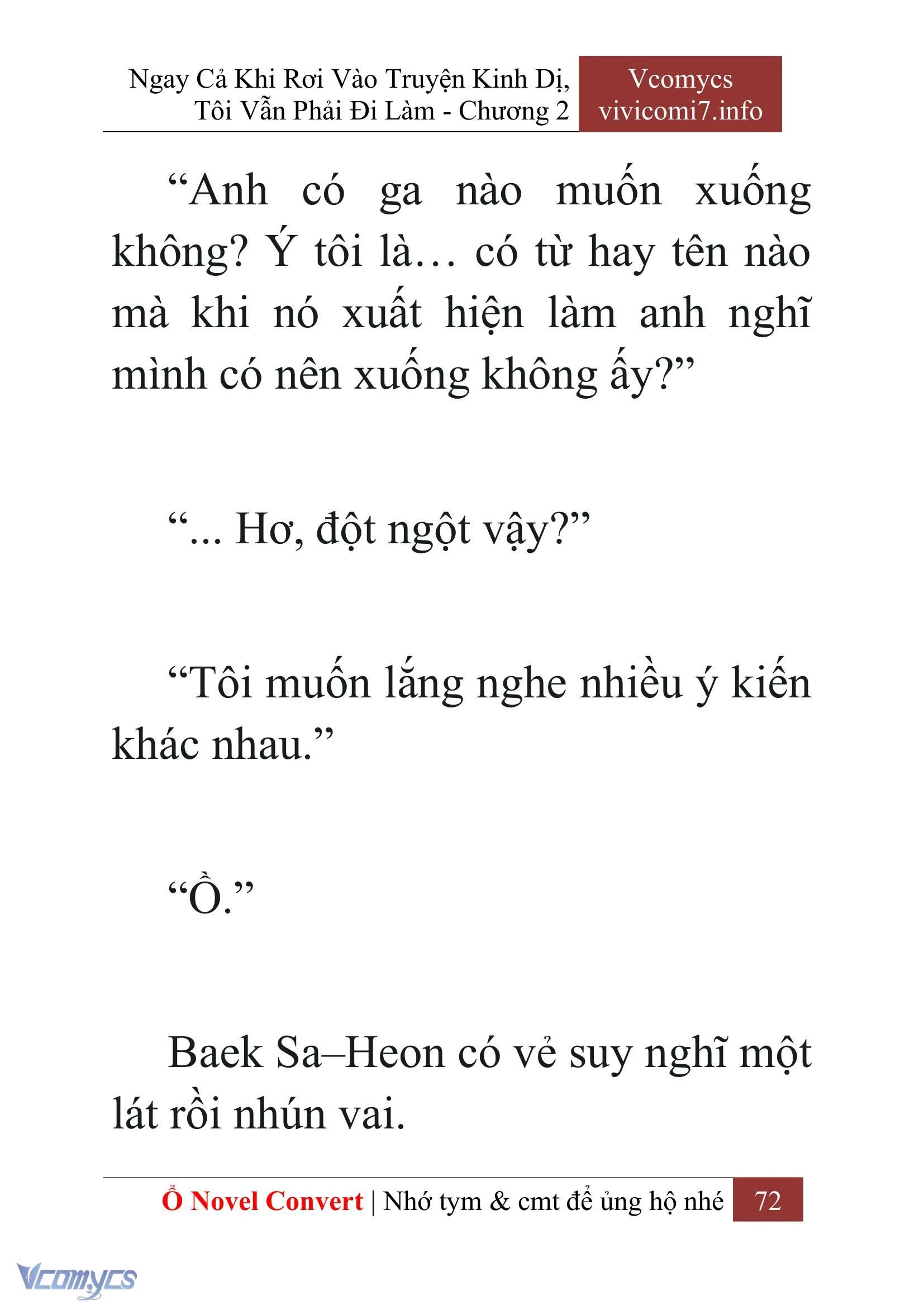 [Novel] Ngay Cả Khi Rơi Vào Truyện Kinh Dị, Tôi Vẫn Phải Đi Làm Chapter  2 - 74