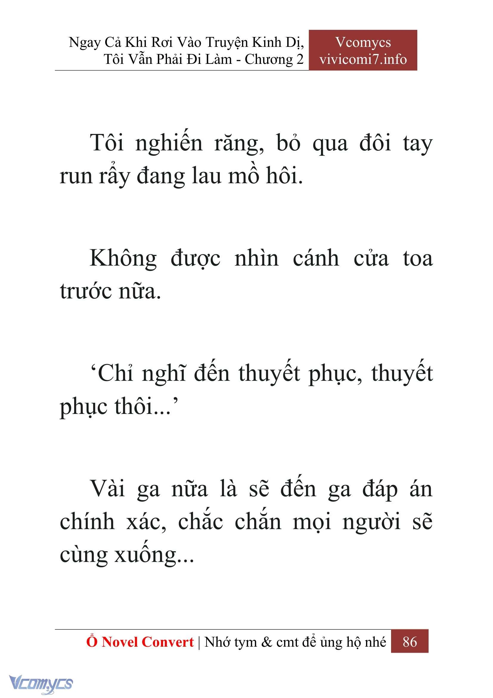 [Novel] Ngay Cả Khi Rơi Vào Truyện Kinh Dị, Tôi Vẫn Phải Đi Làm Chapter  2 - 88