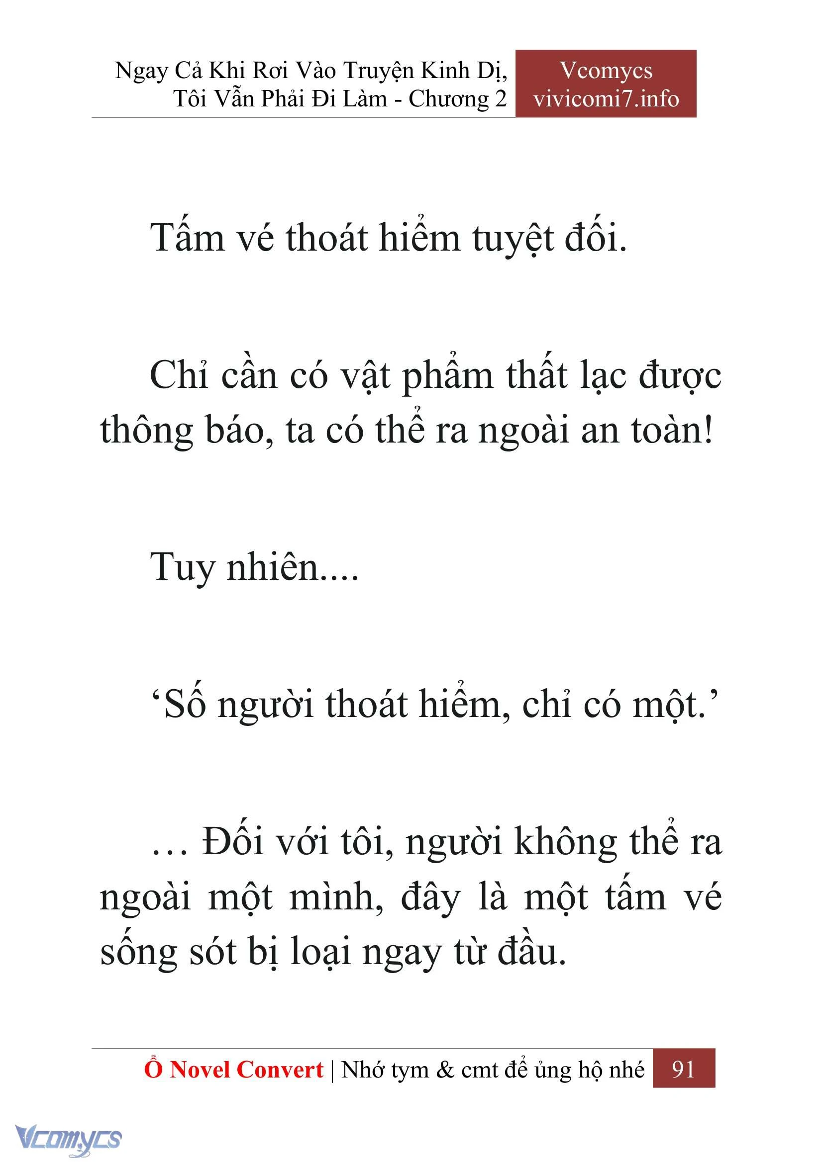 [Novel] Ngay Cả Khi Rơi Vào Truyện Kinh Dị, Tôi Vẫn Phải Đi Làm Chapter  2 - 93