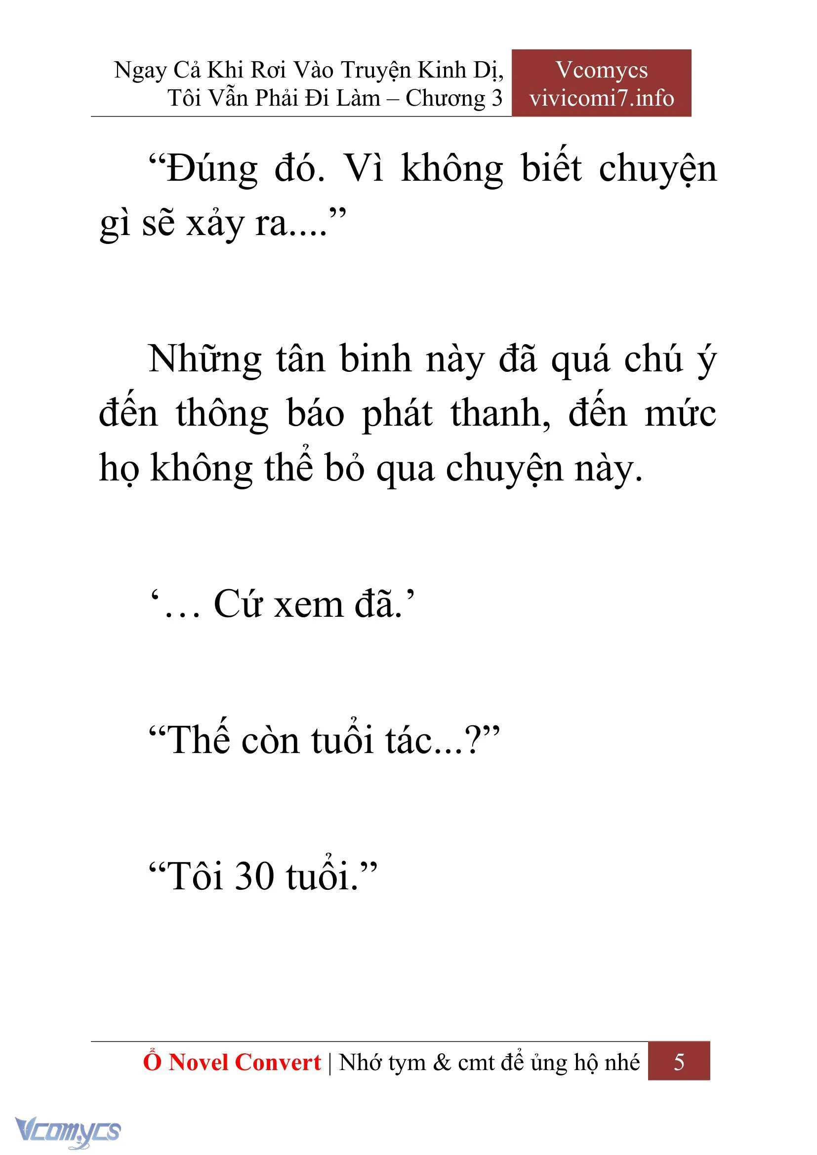 [Novel] Ngay Cả Khi Rơi Vào Truyện Kinh Dị, Tôi Vẫn Phải Đi Làm Chapter  3 - 7