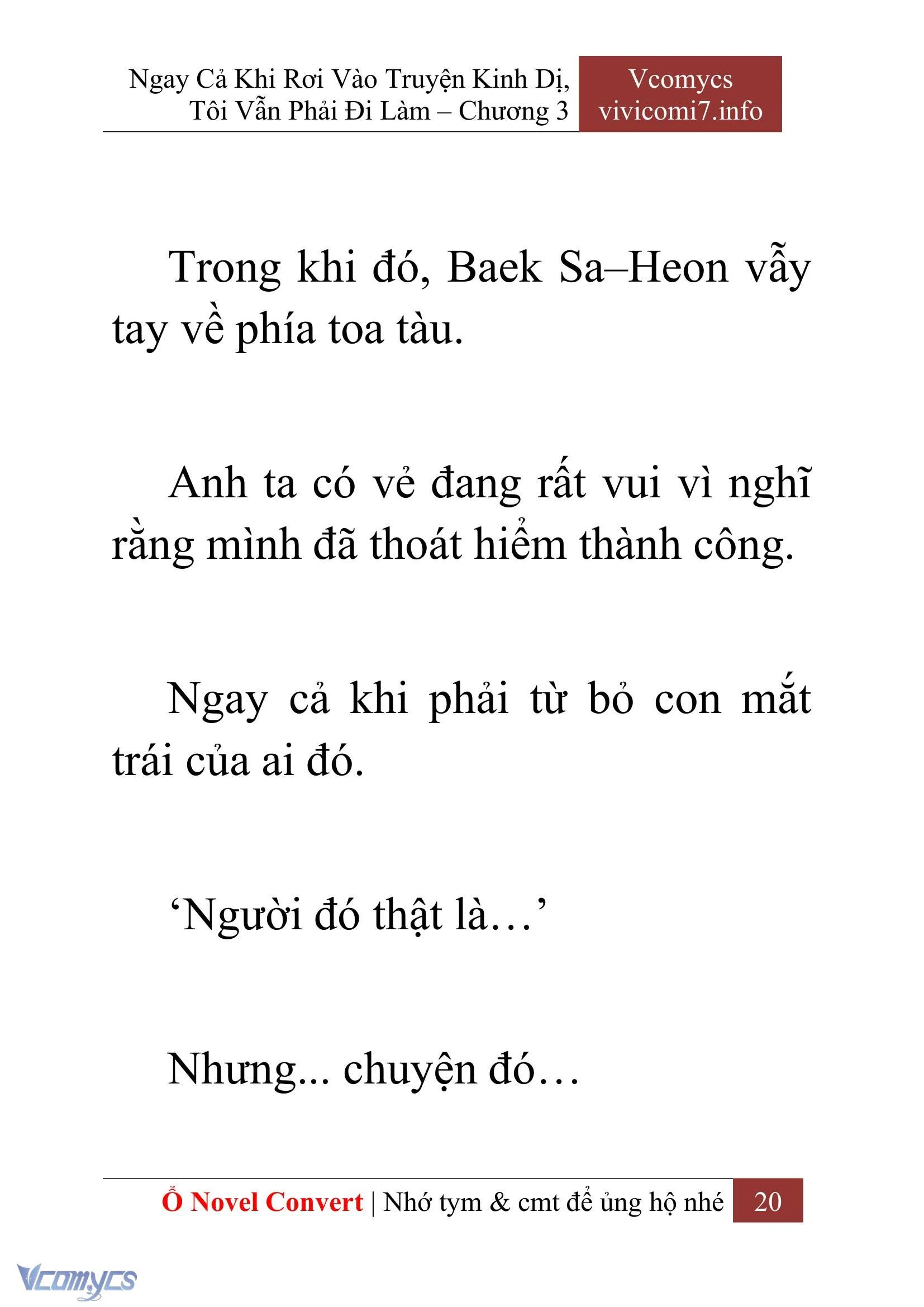 [Novel] Ngay Cả Khi Rơi Vào Truyện Kinh Dị, Tôi Vẫn Phải Đi Làm Chapter  3 - 22