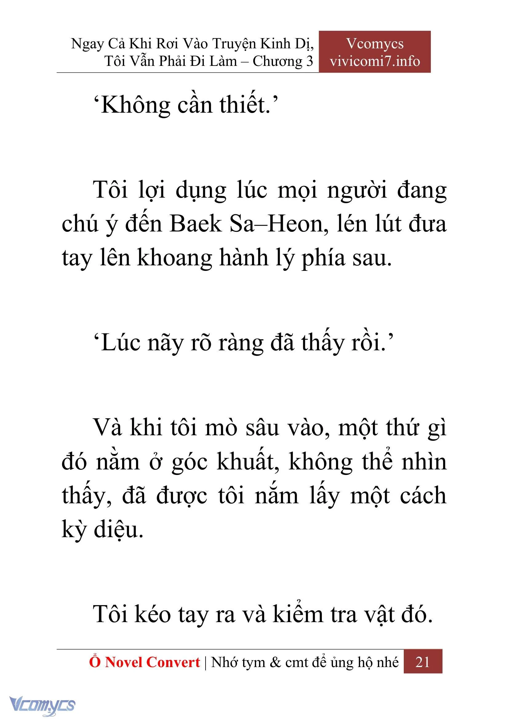 [Novel] Ngay Cả Khi Rơi Vào Truyện Kinh Dị, Tôi Vẫn Phải Đi Làm Chapter  3 - 23