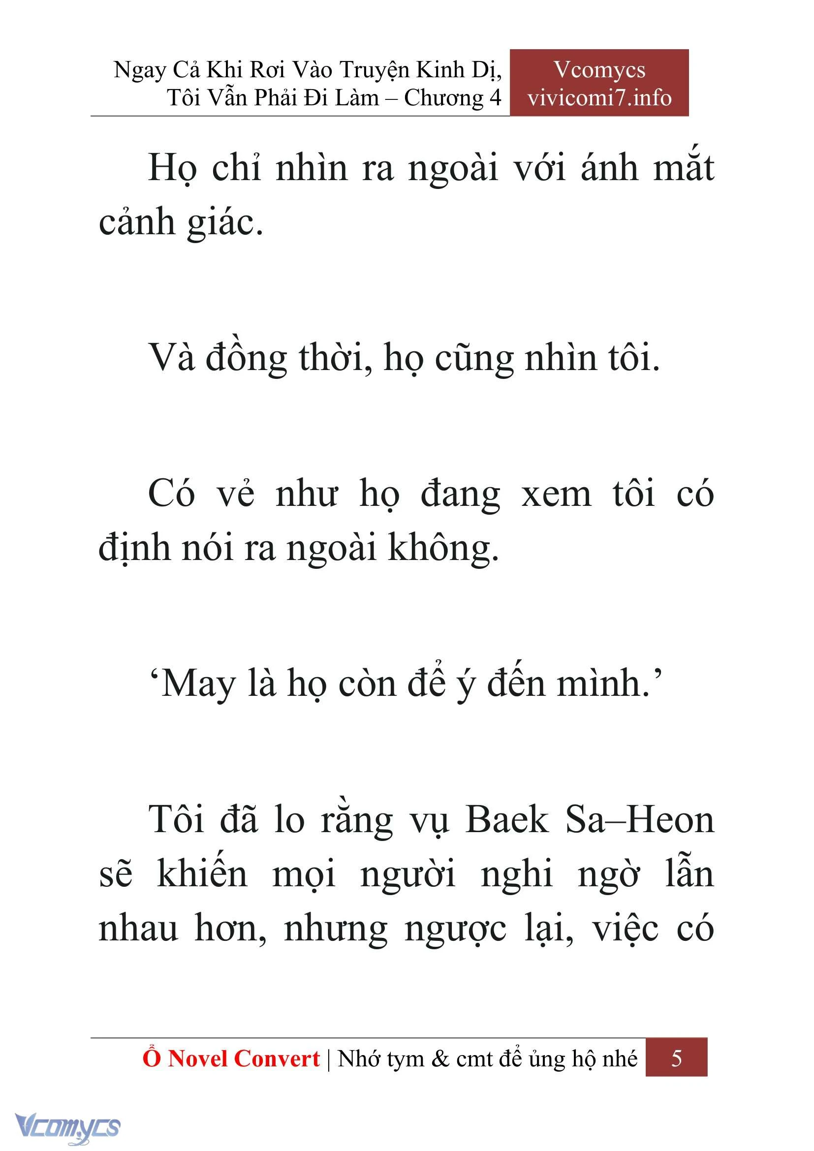 [Novel] Ngay Cả Khi Rơi Vào Truyện Kinh Dị, Tôi Vẫn Phải Đi Làm Chapter  4 - 7