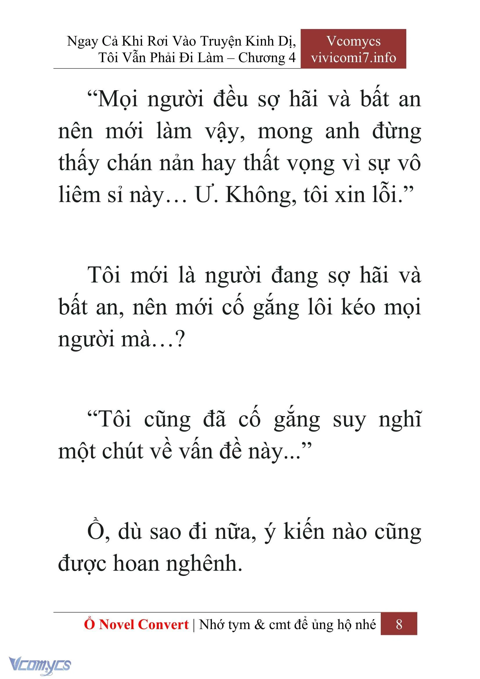 [Novel] Ngay Cả Khi Rơi Vào Truyện Kinh Dị, Tôi Vẫn Phải Đi Làm Chapter  4 - 10