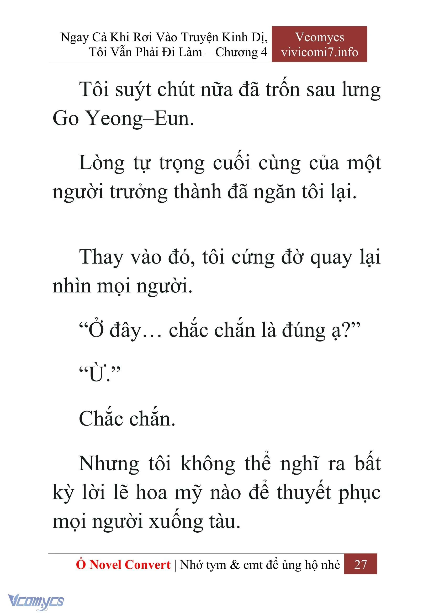 [Novel] Ngay Cả Khi Rơi Vào Truyện Kinh Dị, Tôi Vẫn Phải Đi Làm Chapter  4 - 29