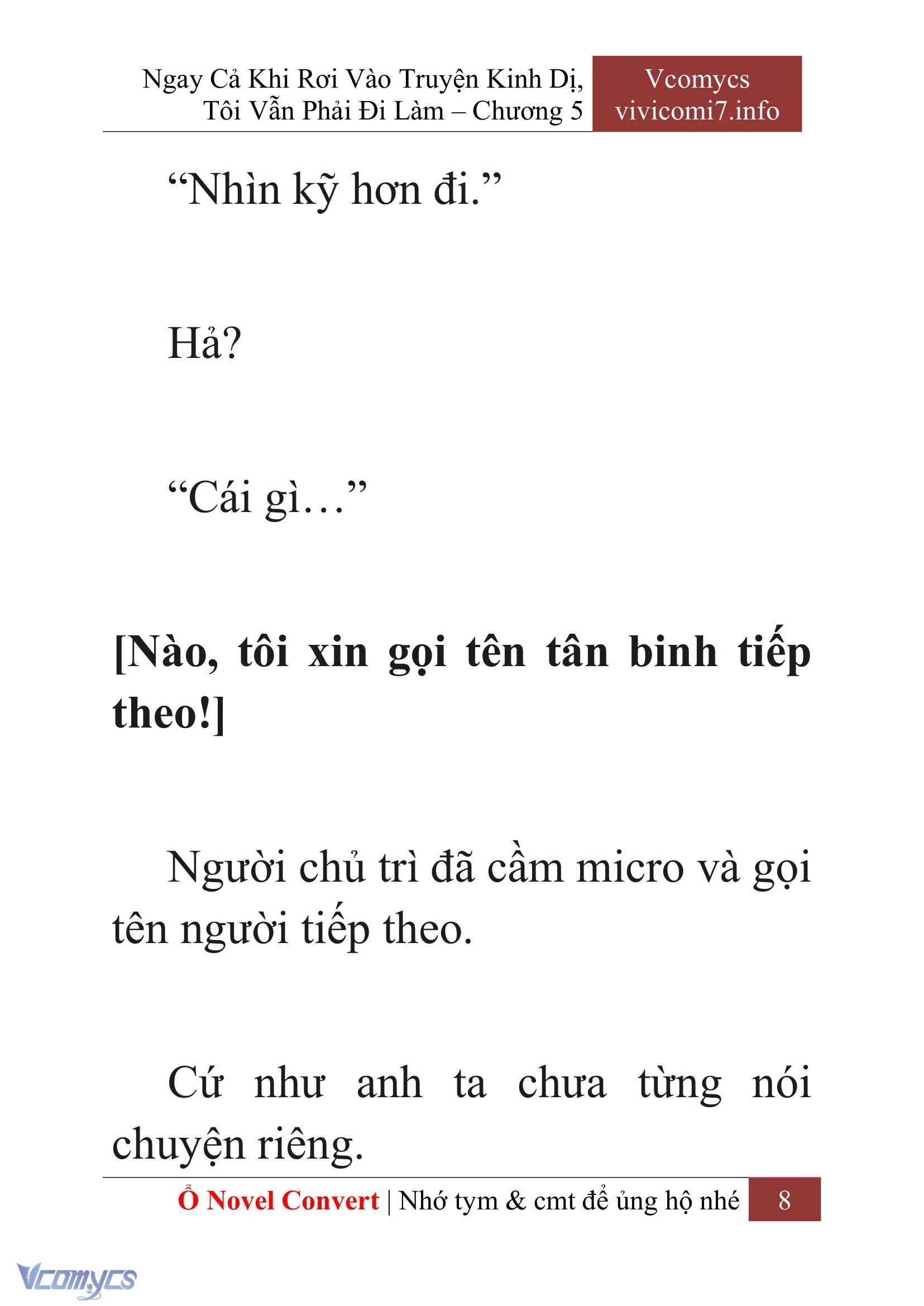 [Novel] Ngay Cả Khi Rơi Vào Truyện Kinh Dị, Tôi Vẫn Phải Đi Làm Chapter  5 - 10