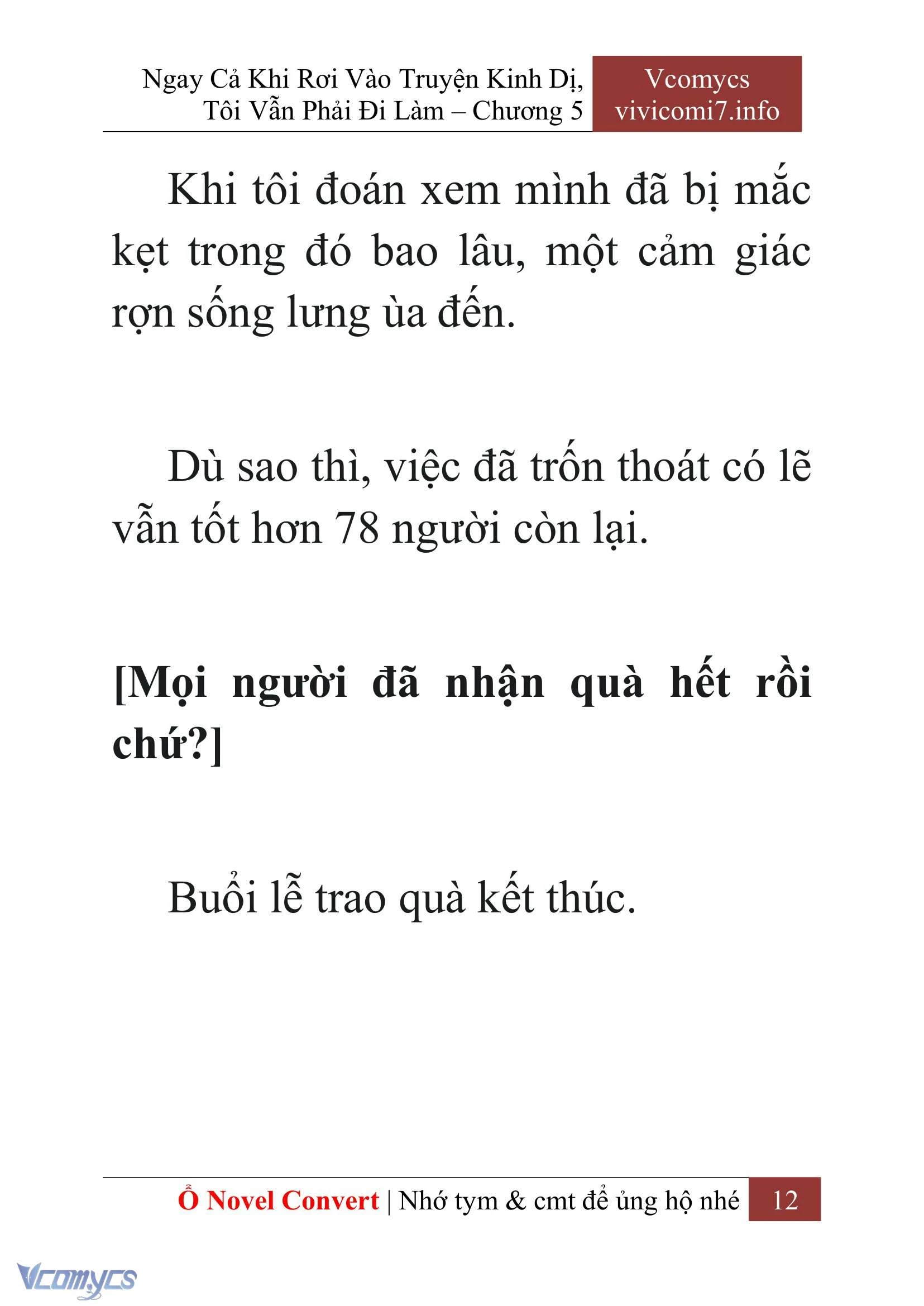 [Novel] Ngay Cả Khi Rơi Vào Truyện Kinh Dị, Tôi Vẫn Phải Đi Làm Chapter  5 - 14