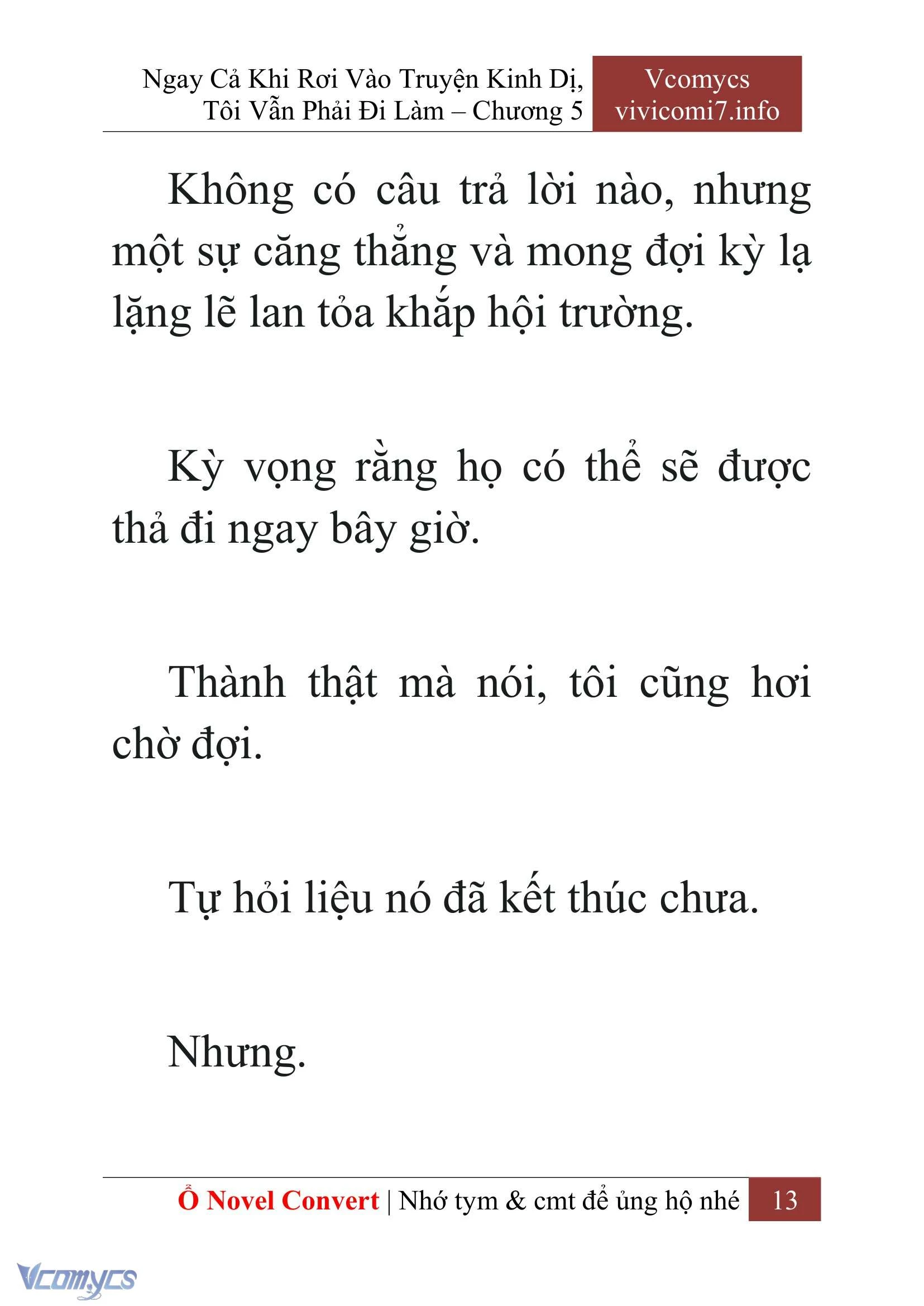 [Novel] Ngay Cả Khi Rơi Vào Truyện Kinh Dị, Tôi Vẫn Phải Đi Làm Chapter  5 - 15