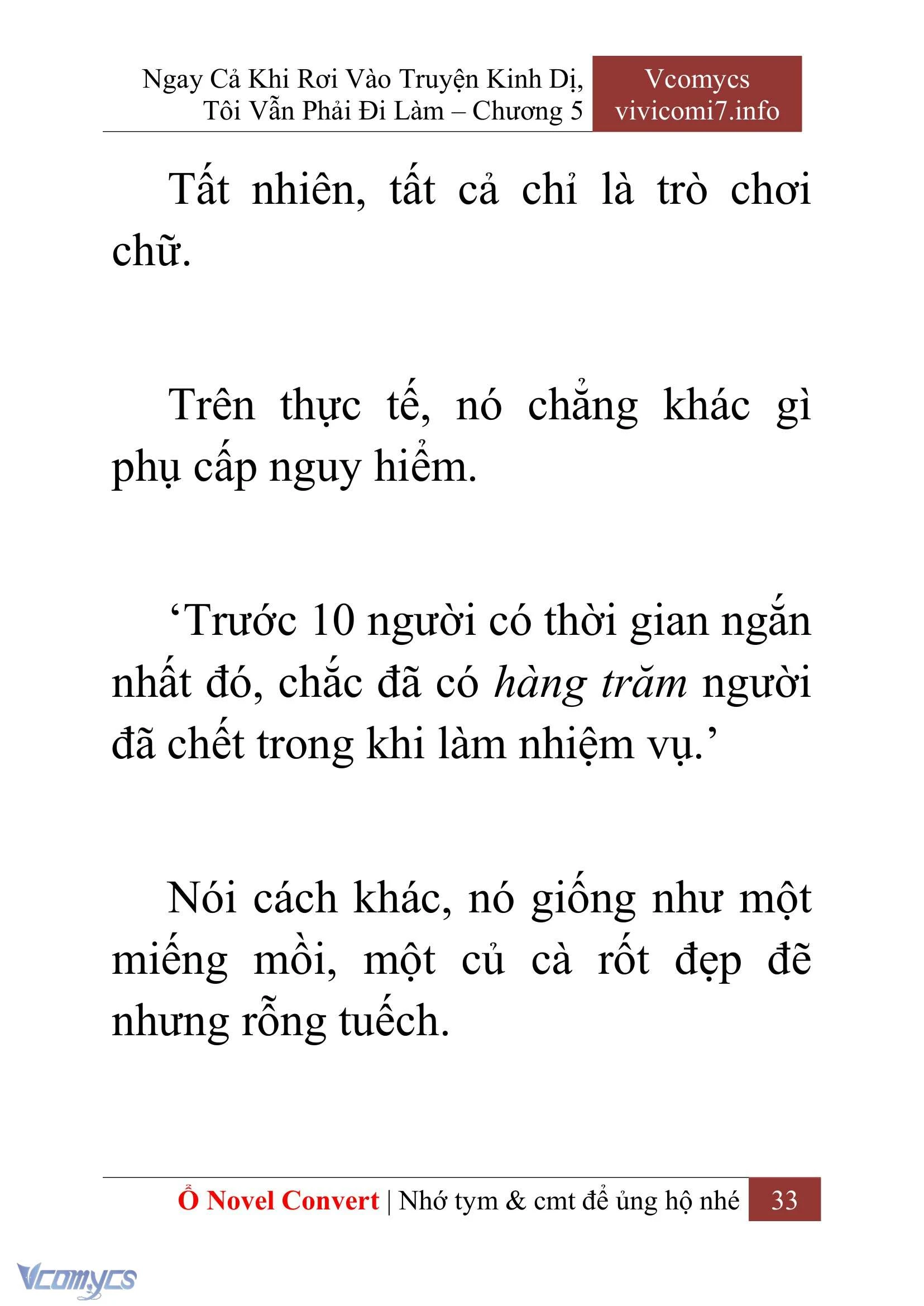 [Novel] Ngay Cả Khi Rơi Vào Truyện Kinh Dị, Tôi Vẫn Phải Đi Làm Chapter  5 - 35