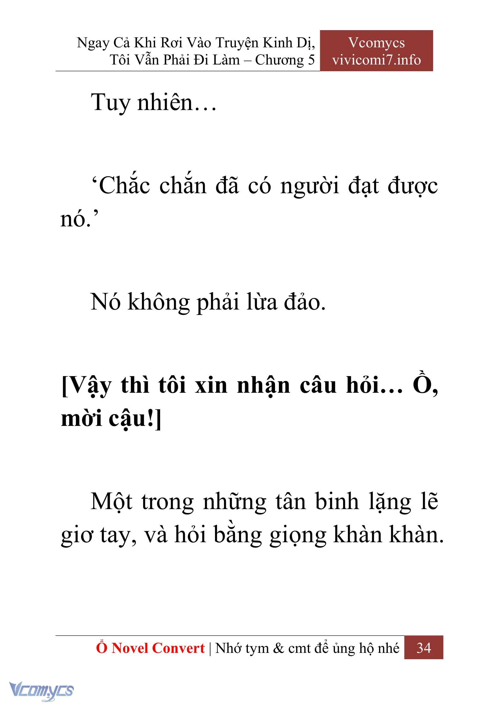 [Novel] Ngay Cả Khi Rơi Vào Truyện Kinh Dị, Tôi Vẫn Phải Đi Làm Chapter  5 - 36