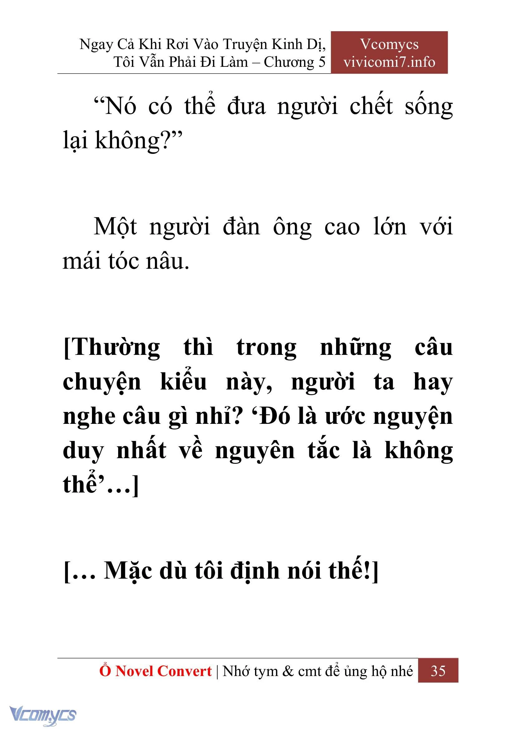 [Novel] Ngay Cả Khi Rơi Vào Truyện Kinh Dị, Tôi Vẫn Phải Đi Làm Chapter  5 - 37