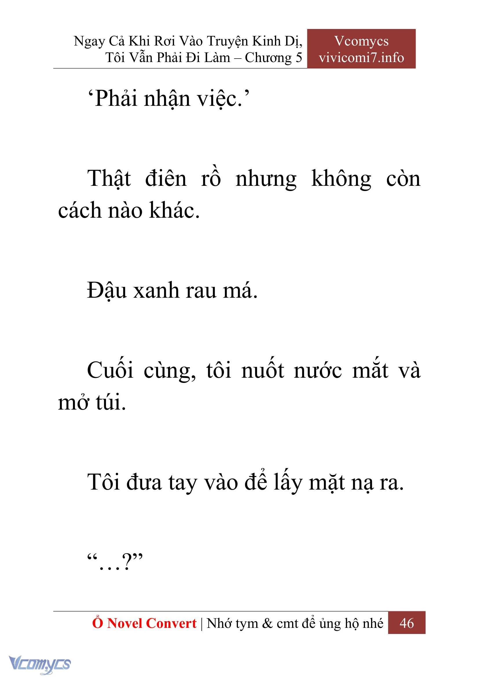 [Novel] Ngay Cả Khi Rơi Vào Truyện Kinh Dị, Tôi Vẫn Phải Đi Làm Chapter  5 - 48