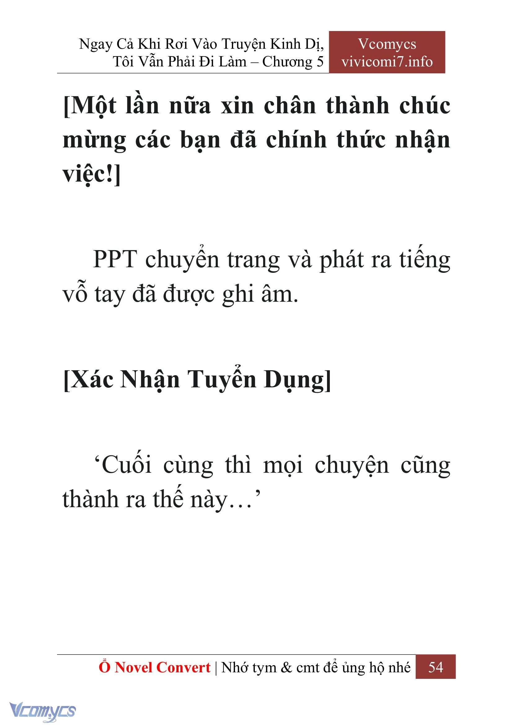 [Novel] Ngay Cả Khi Rơi Vào Truyện Kinh Dị, Tôi Vẫn Phải Đi Làm Chapter  5 - 56