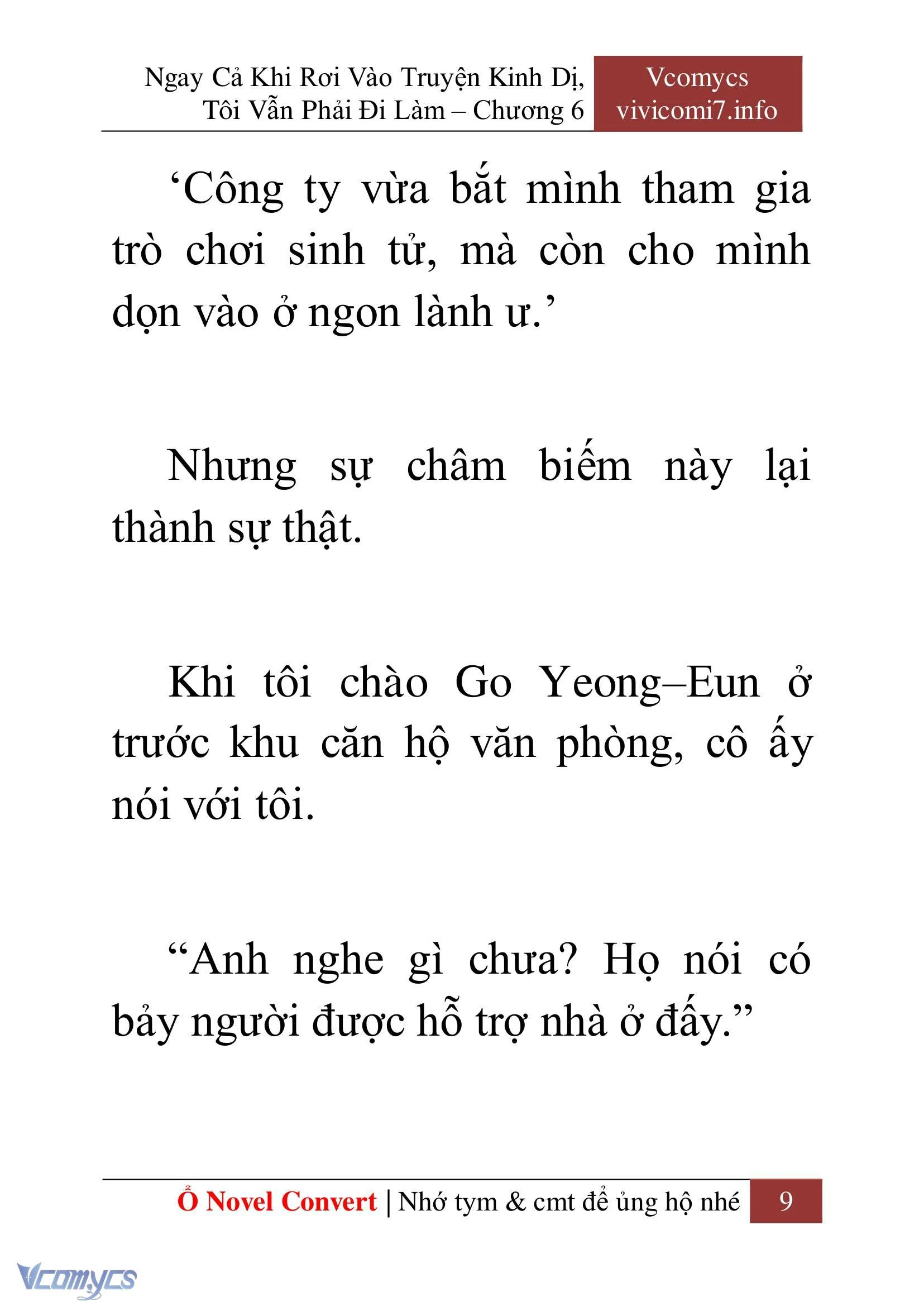 [Novel] Ngay Cả Khi Rơi Vào Truyện Kinh Dị, Tôi Vẫn Phải Đi Làm Chapter  6 - 11