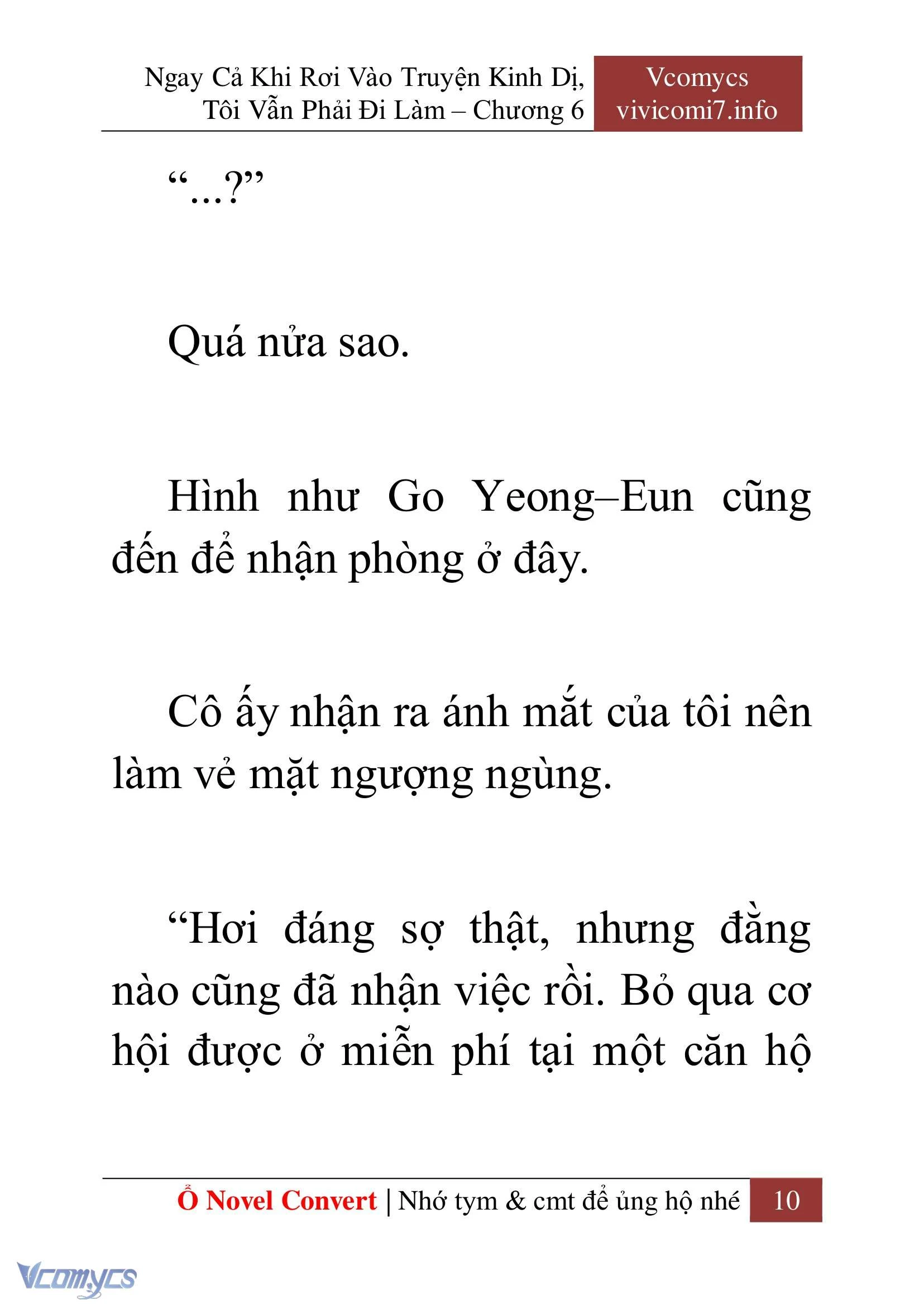 [Novel] Ngay Cả Khi Rơi Vào Truyện Kinh Dị, Tôi Vẫn Phải Đi Làm Chapter  6 - 12