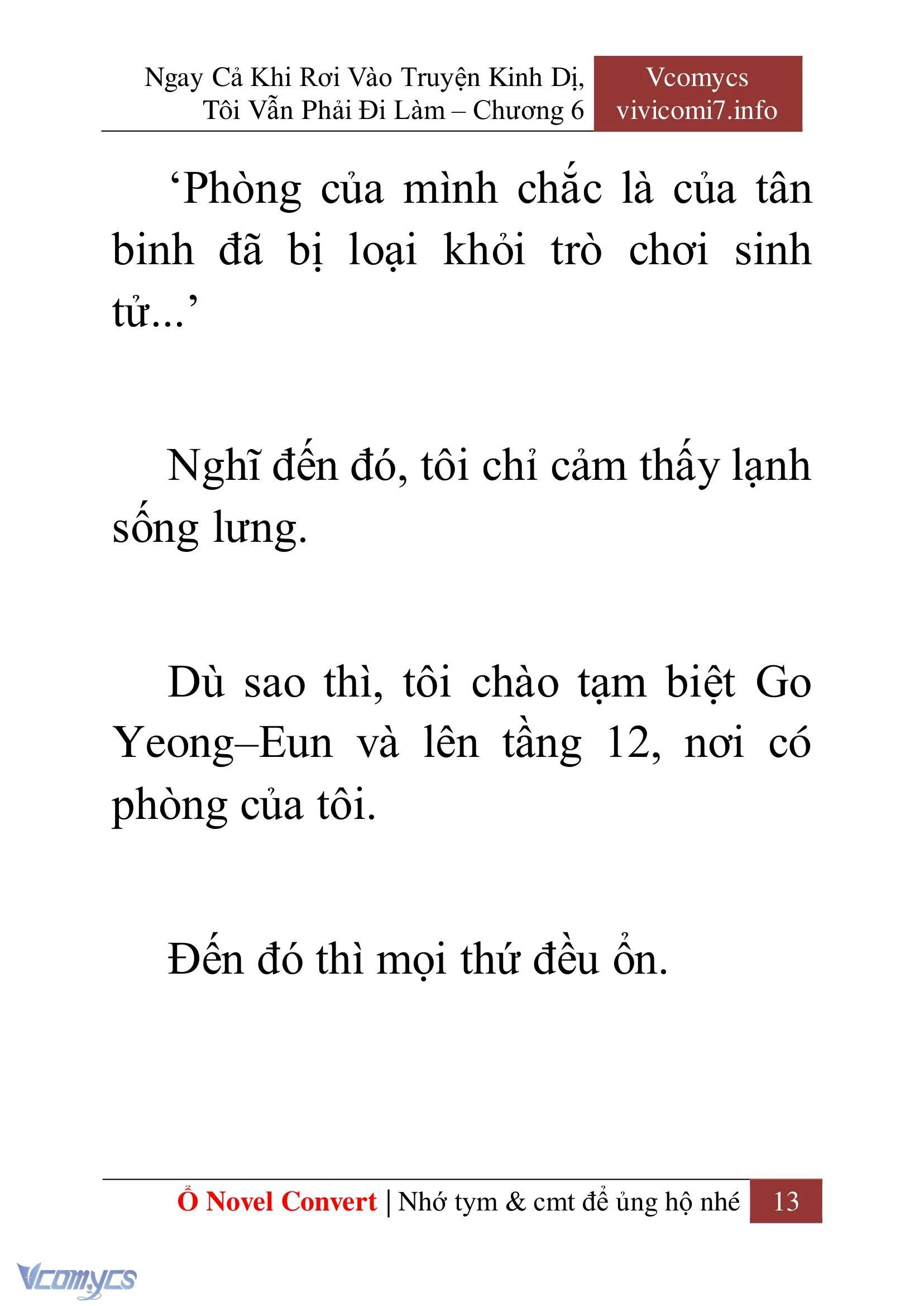 [Novel] Ngay Cả Khi Rơi Vào Truyện Kinh Dị, Tôi Vẫn Phải Đi Làm Chapter  6 - 15