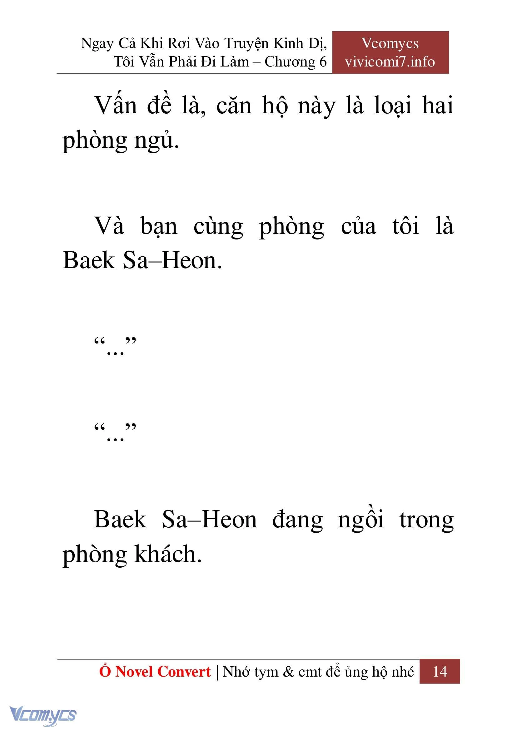 [Novel] Ngay Cả Khi Rơi Vào Truyện Kinh Dị, Tôi Vẫn Phải Đi Làm Chapter  6 - 16