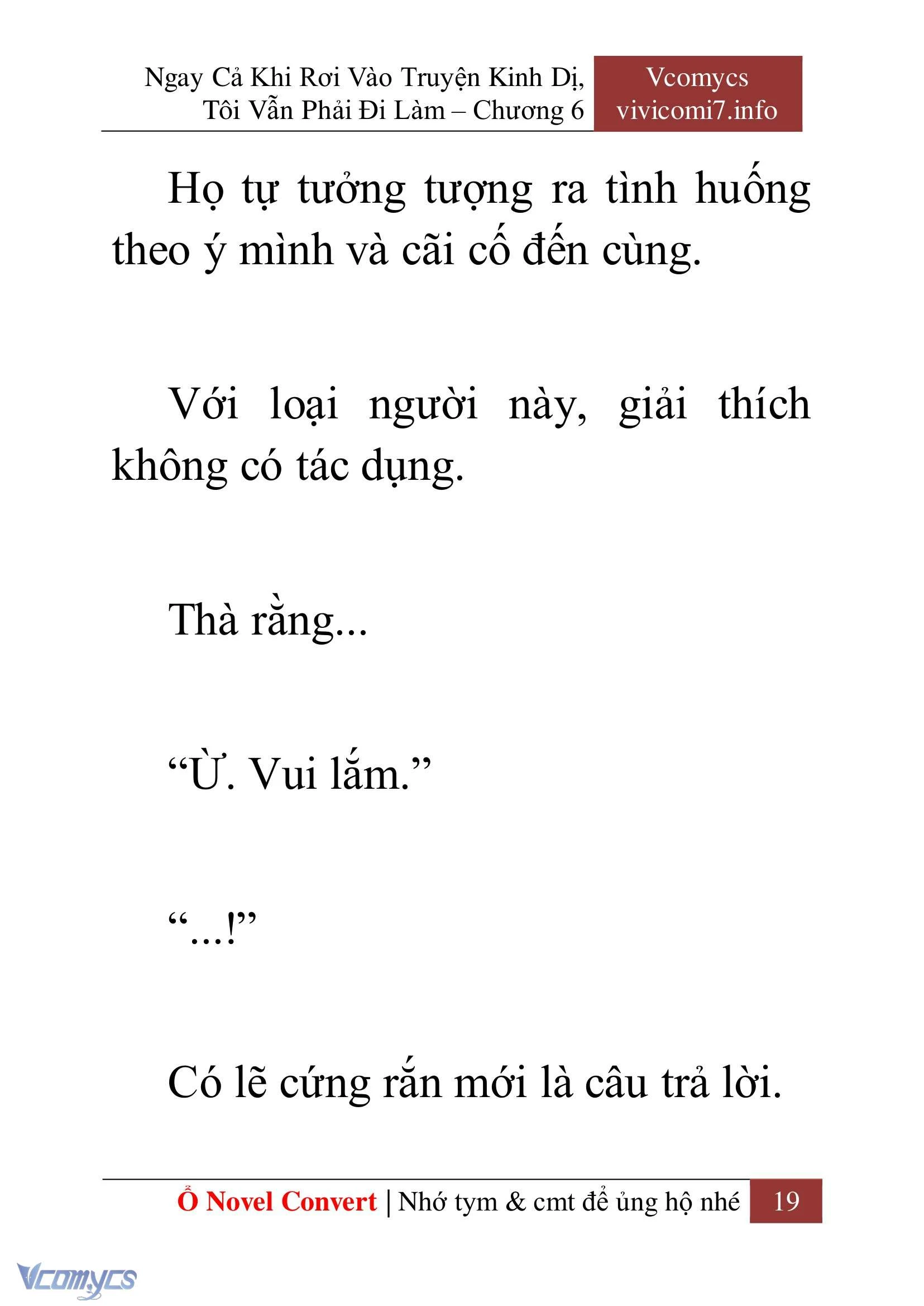 [Novel] Ngay Cả Khi Rơi Vào Truyện Kinh Dị, Tôi Vẫn Phải Đi Làm Chapter  6 - 21