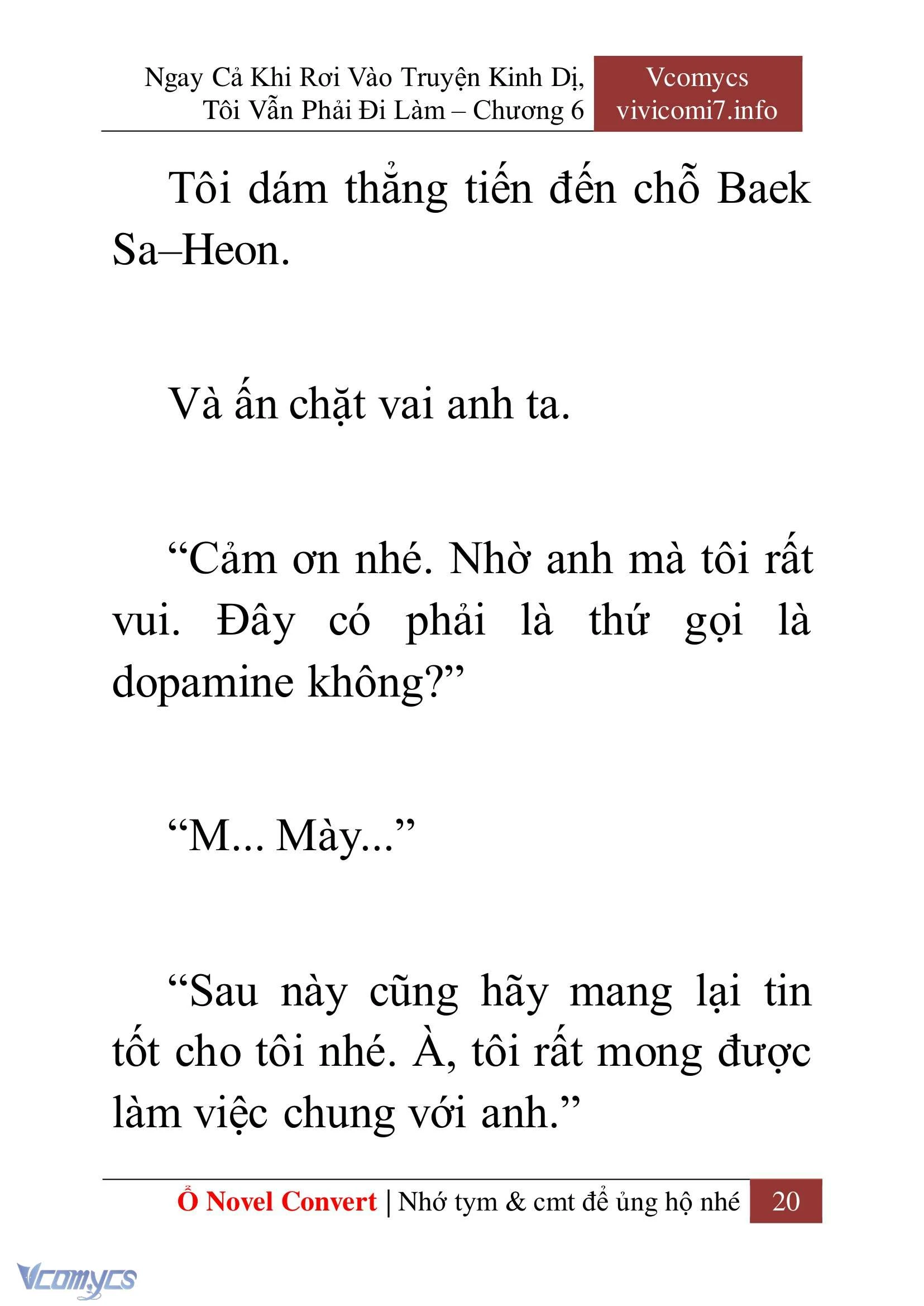 [Novel] Ngay Cả Khi Rơi Vào Truyện Kinh Dị, Tôi Vẫn Phải Đi Làm Chapter  6 - 22