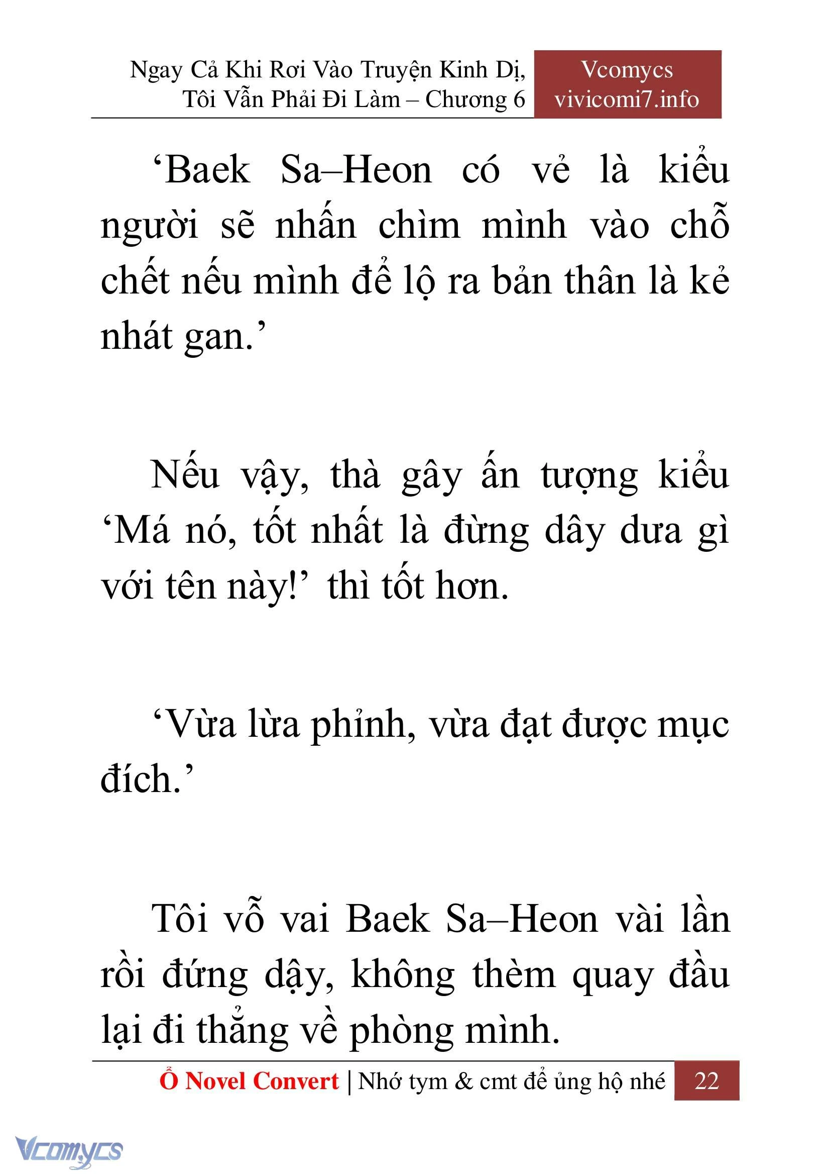 [Novel] Ngay Cả Khi Rơi Vào Truyện Kinh Dị, Tôi Vẫn Phải Đi Làm Chapter  6 - 24