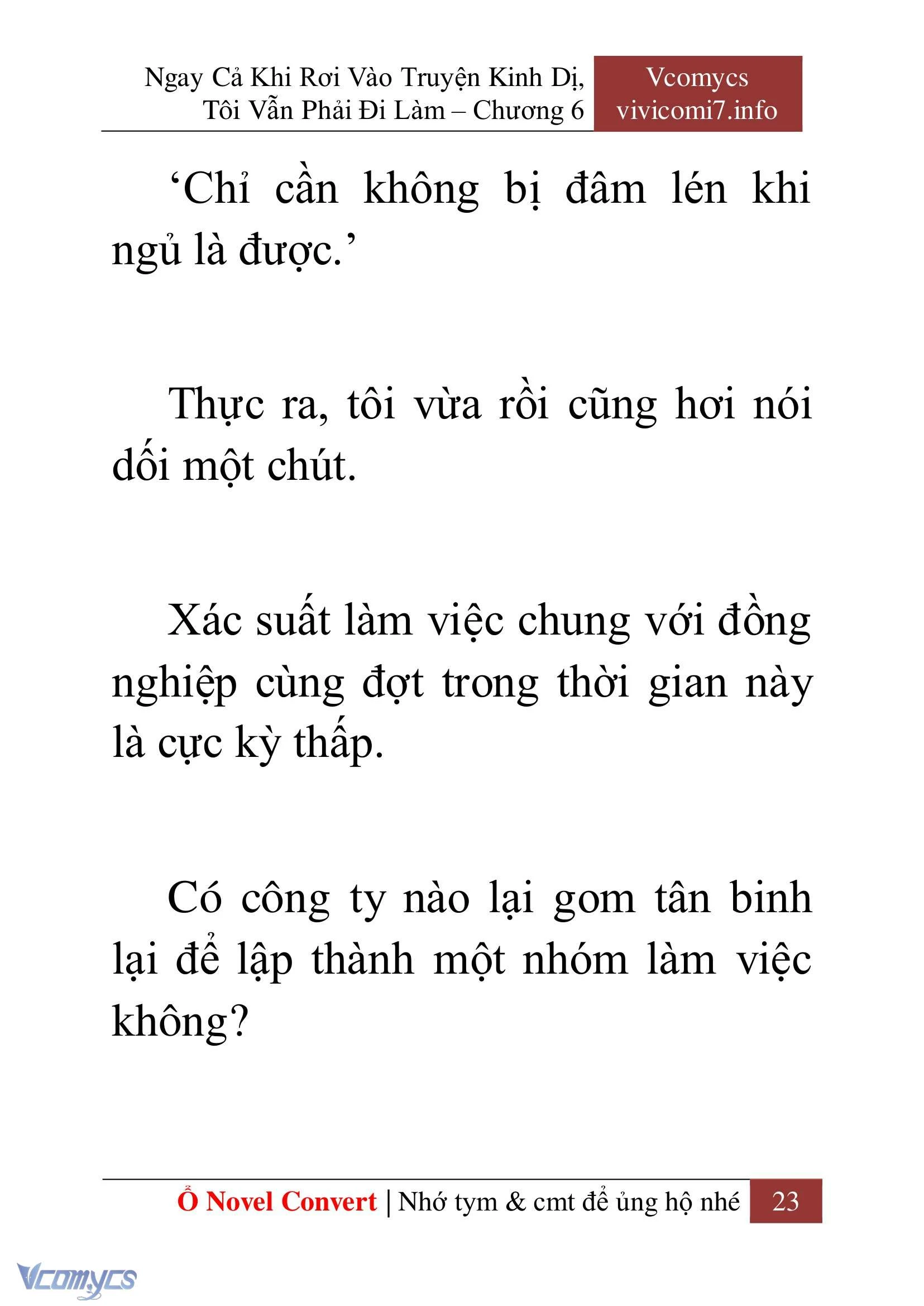 [Novel] Ngay Cả Khi Rơi Vào Truyện Kinh Dị, Tôi Vẫn Phải Đi Làm Chapter  6 - 25