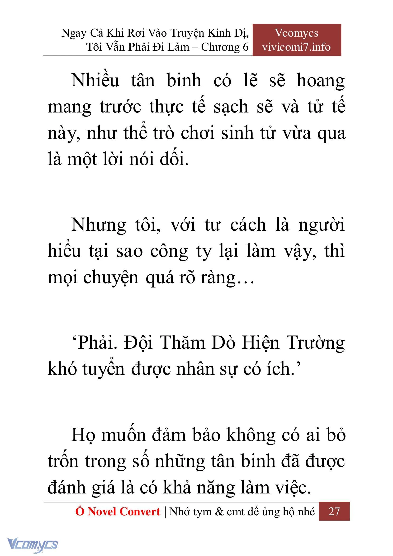[Novel] Ngay Cả Khi Rơi Vào Truyện Kinh Dị, Tôi Vẫn Phải Đi Làm Chapter  6 - 29
