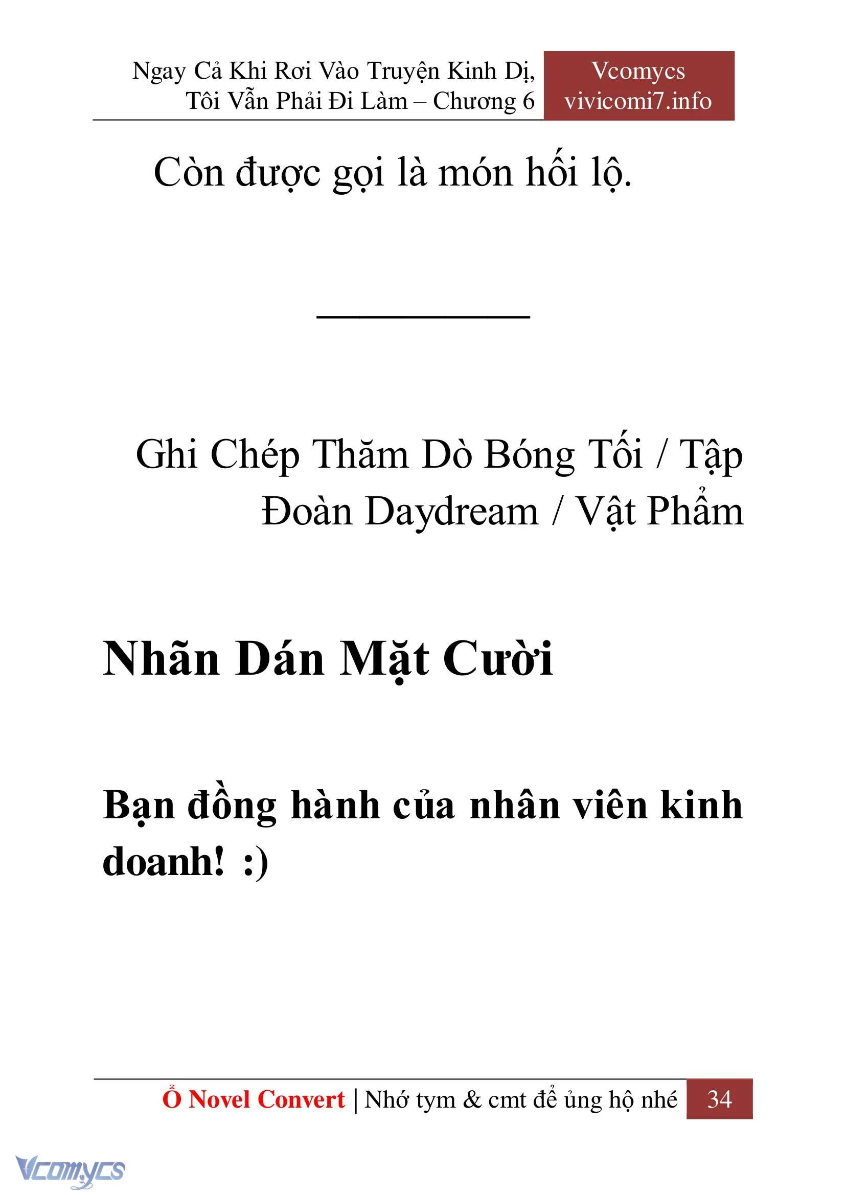 [Novel] Ngay Cả Khi Rơi Vào Truyện Kinh Dị, Tôi Vẫn Phải Đi Làm Chapter  6 - 36