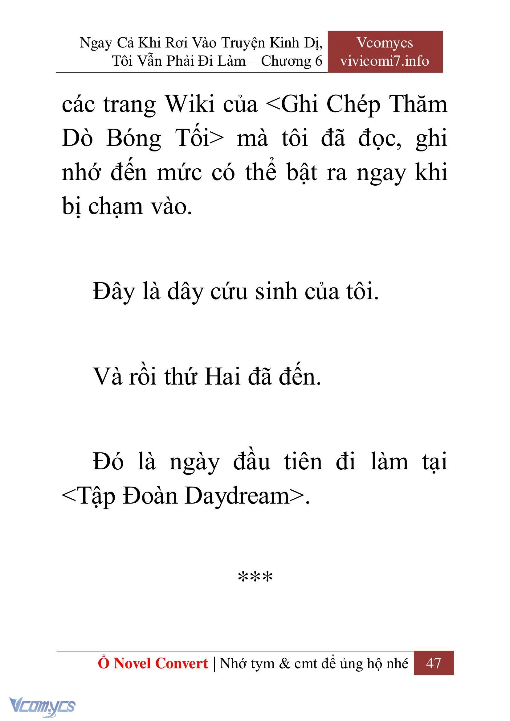 [Novel] Ngay Cả Khi Rơi Vào Truyện Kinh Dị, Tôi Vẫn Phải Đi Làm Chapter  6 - 49