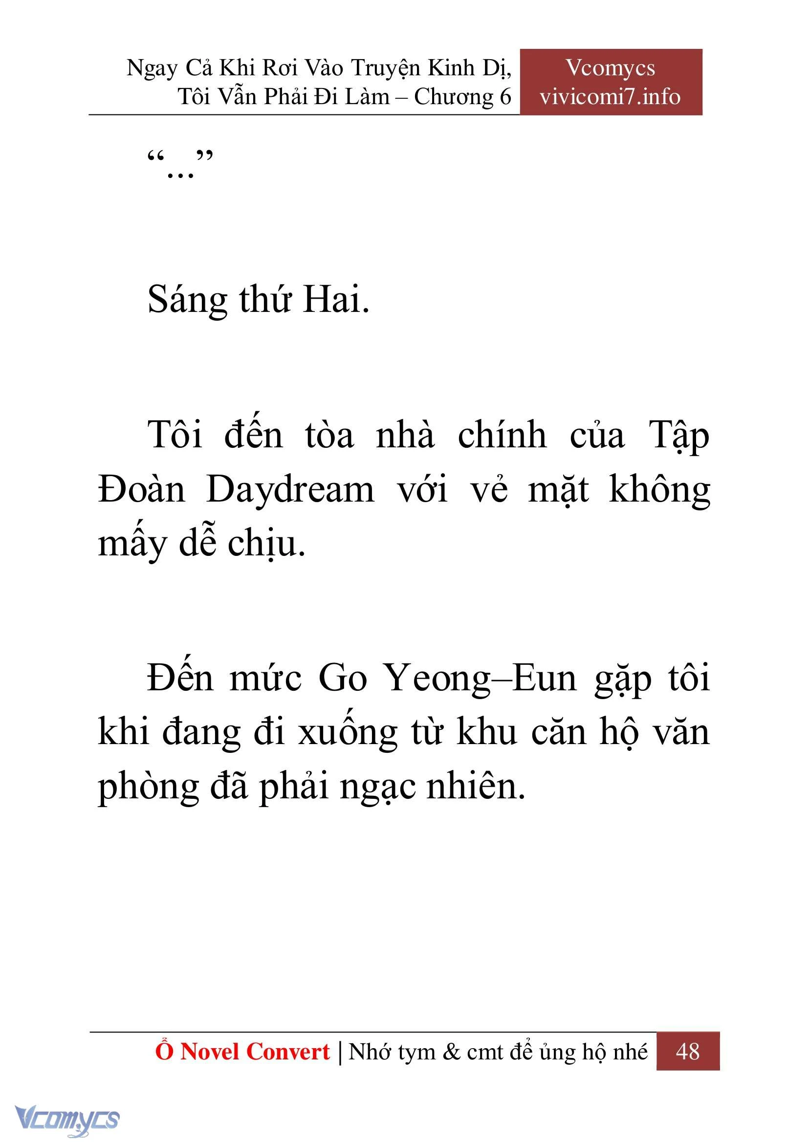 [Novel] Ngay Cả Khi Rơi Vào Truyện Kinh Dị, Tôi Vẫn Phải Đi Làm Chapter  6 - 50