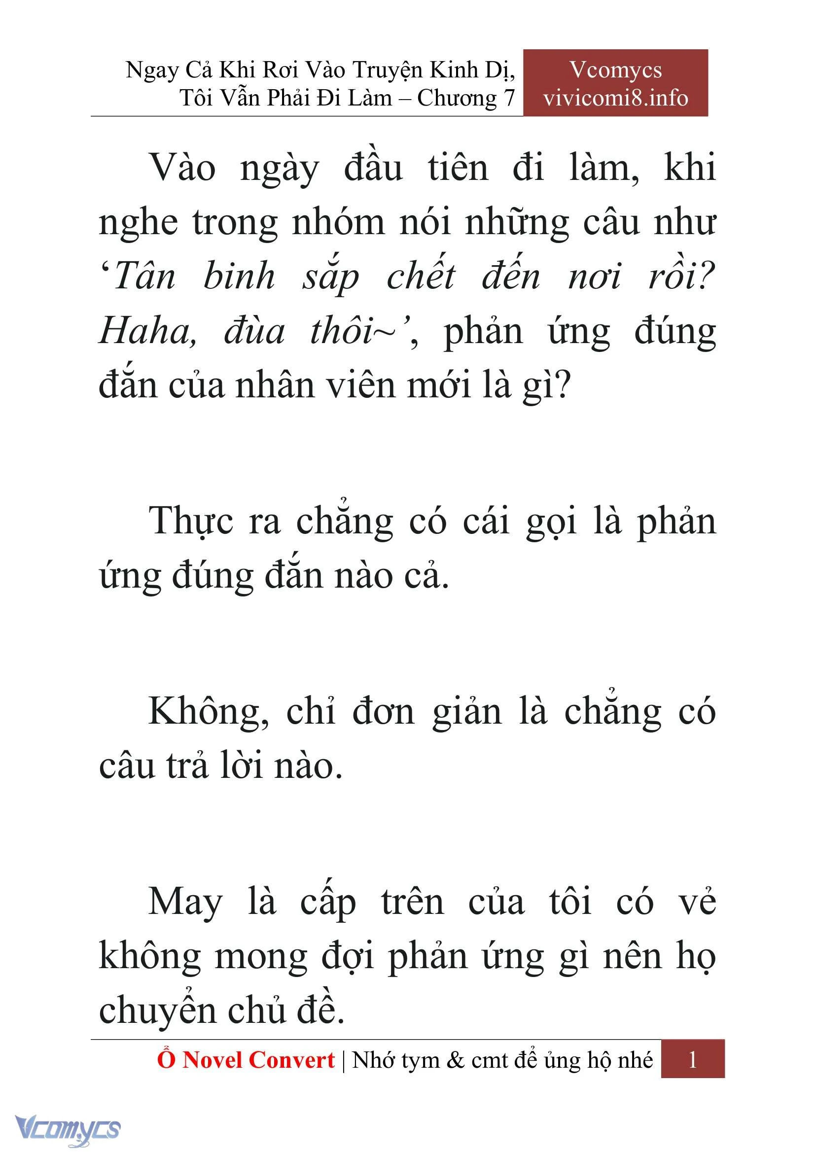[Novel] Ngay Cả Khi Rơi Vào Truyện Kinh Dị, Tôi Vẫn Phải Đi Làm Chapter  7 - 3