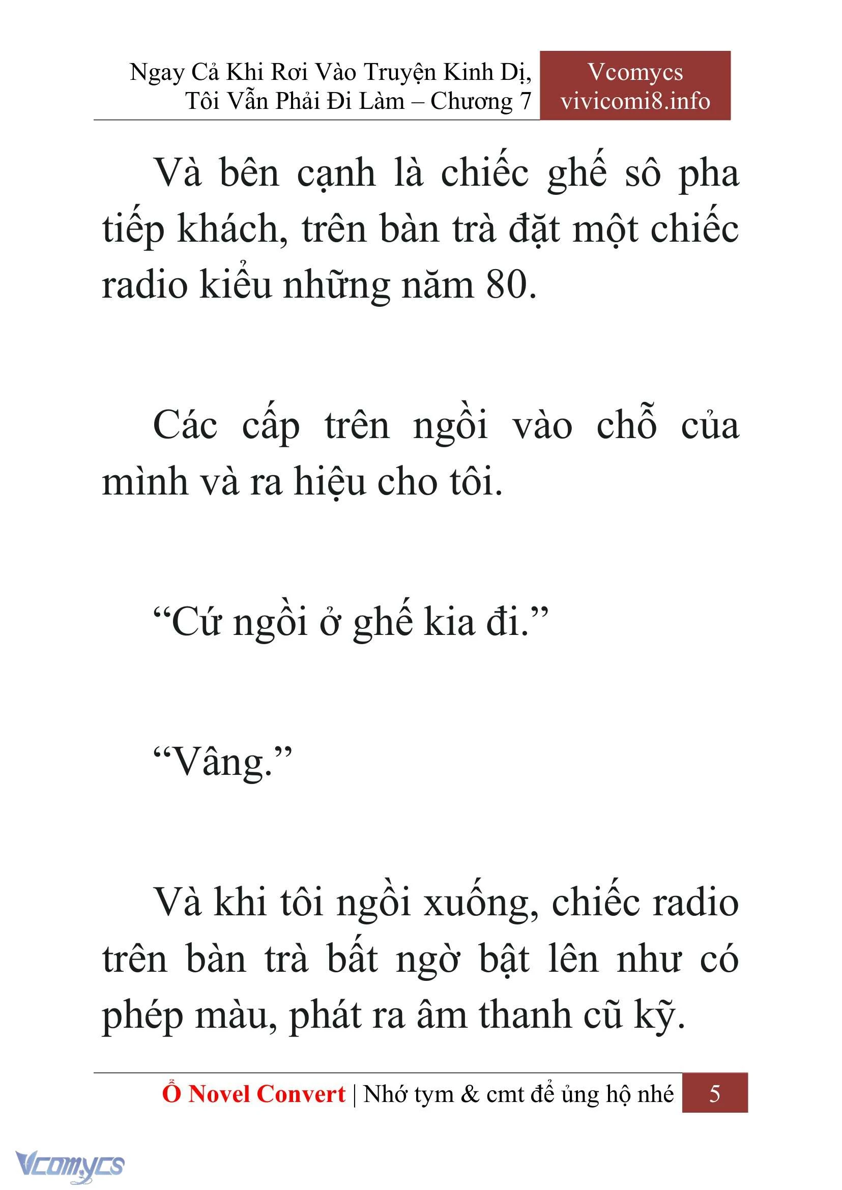 [Novel] Ngay Cả Khi Rơi Vào Truyện Kinh Dị, Tôi Vẫn Phải Đi Làm Chapter  7 - 7