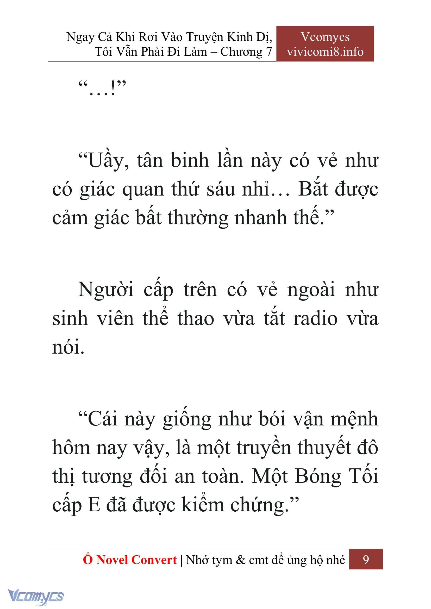 [Novel] Ngay Cả Khi Rơi Vào Truyện Kinh Dị, Tôi Vẫn Phải Đi Làm Chapter  7 - 11