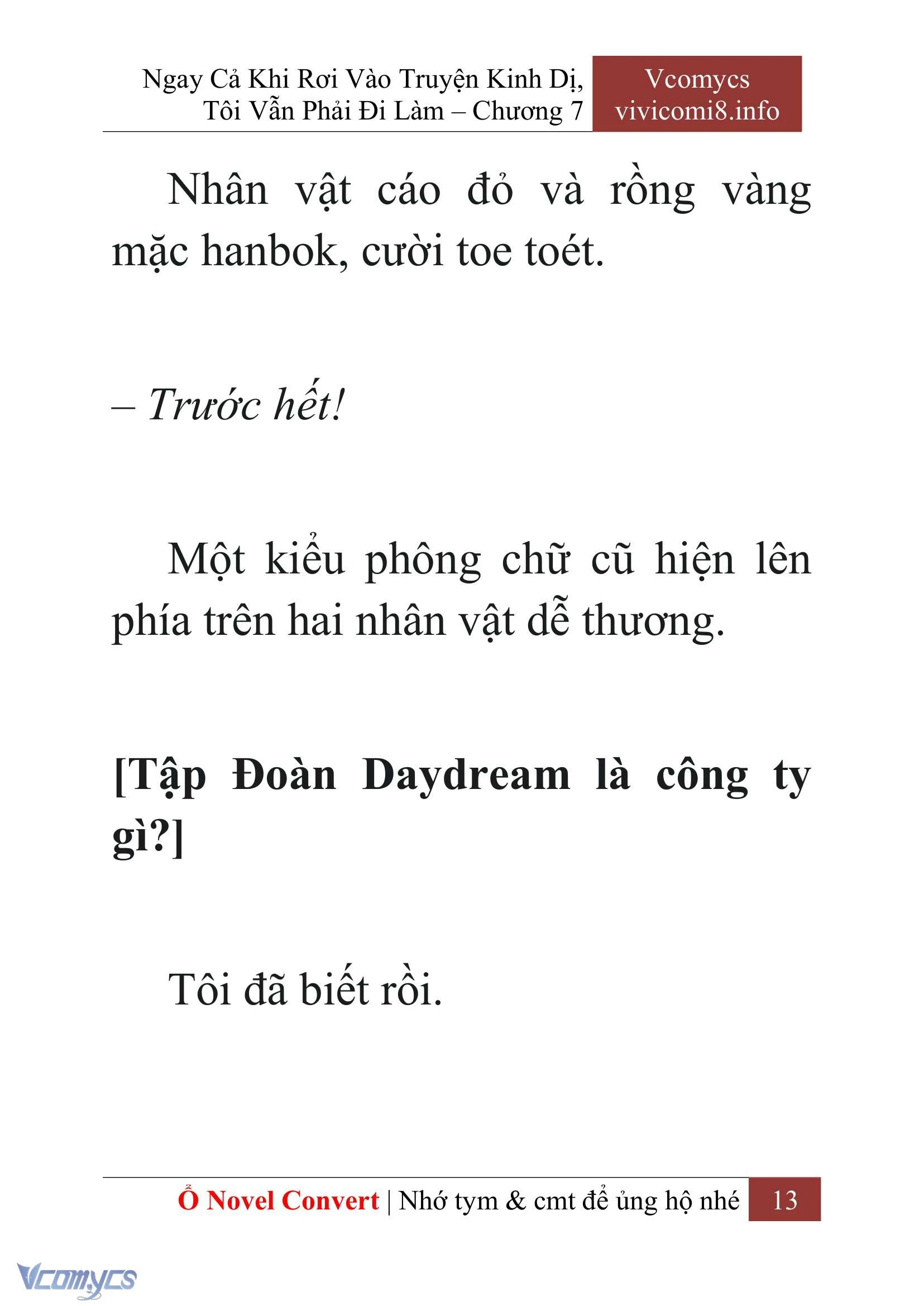 [Novel] Ngay Cả Khi Rơi Vào Truyện Kinh Dị, Tôi Vẫn Phải Đi Làm Chapter  7 - 15