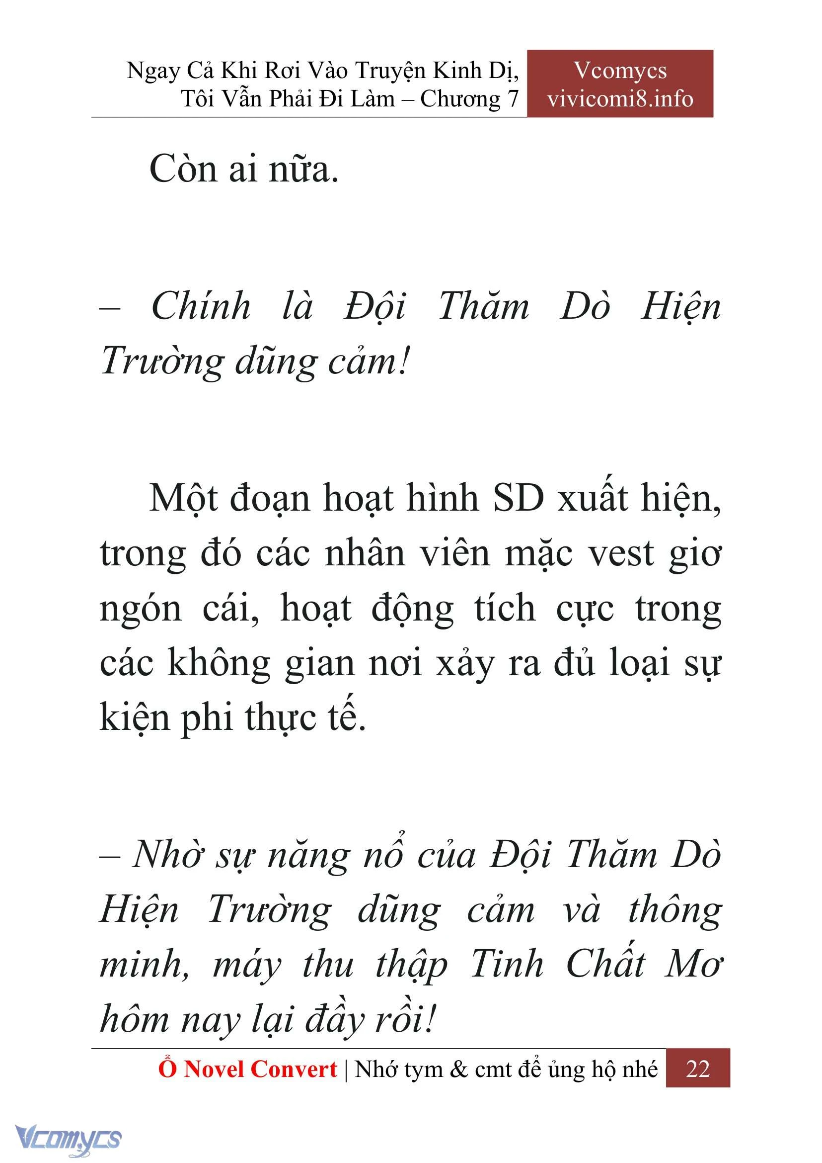 [Novel] Ngay Cả Khi Rơi Vào Truyện Kinh Dị, Tôi Vẫn Phải Đi Làm Chapter  7 - 24