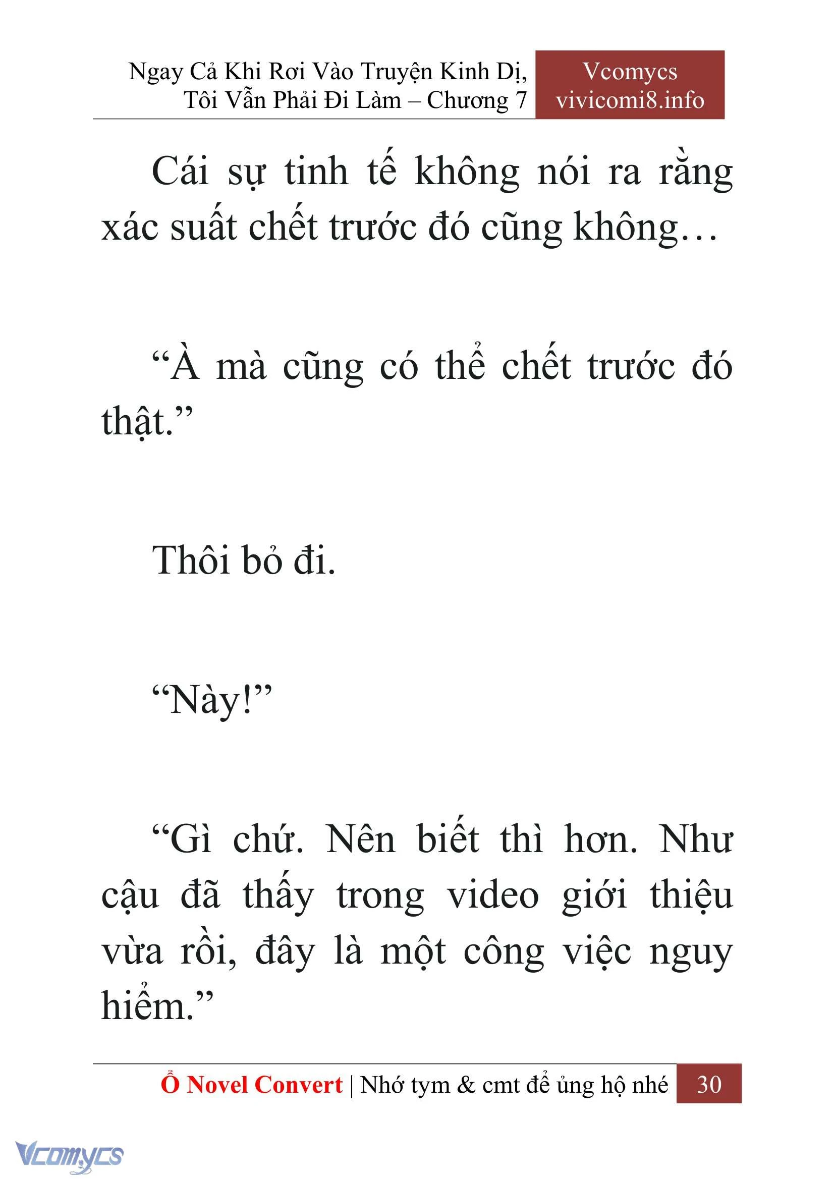 [Novel] Ngay Cả Khi Rơi Vào Truyện Kinh Dị, Tôi Vẫn Phải Đi Làm Chapter  7 - 32