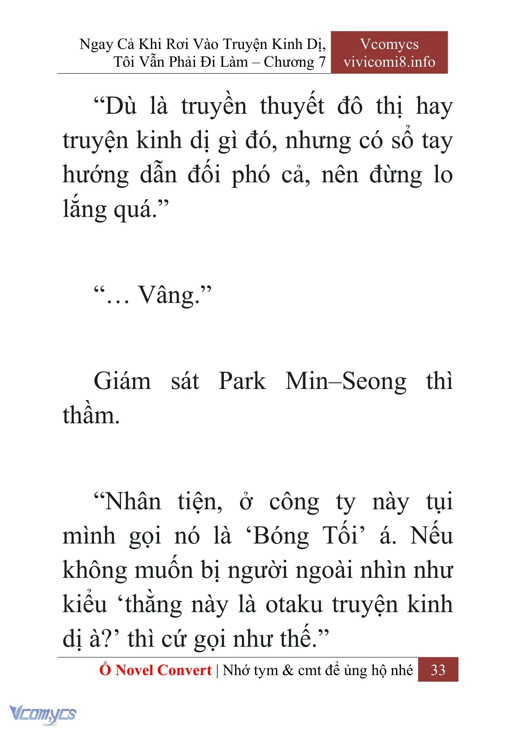 [Novel] Ngay Cả Khi Rơi Vào Truyện Kinh Dị, Tôi Vẫn Phải Đi Làm Chapter  7 - 35
