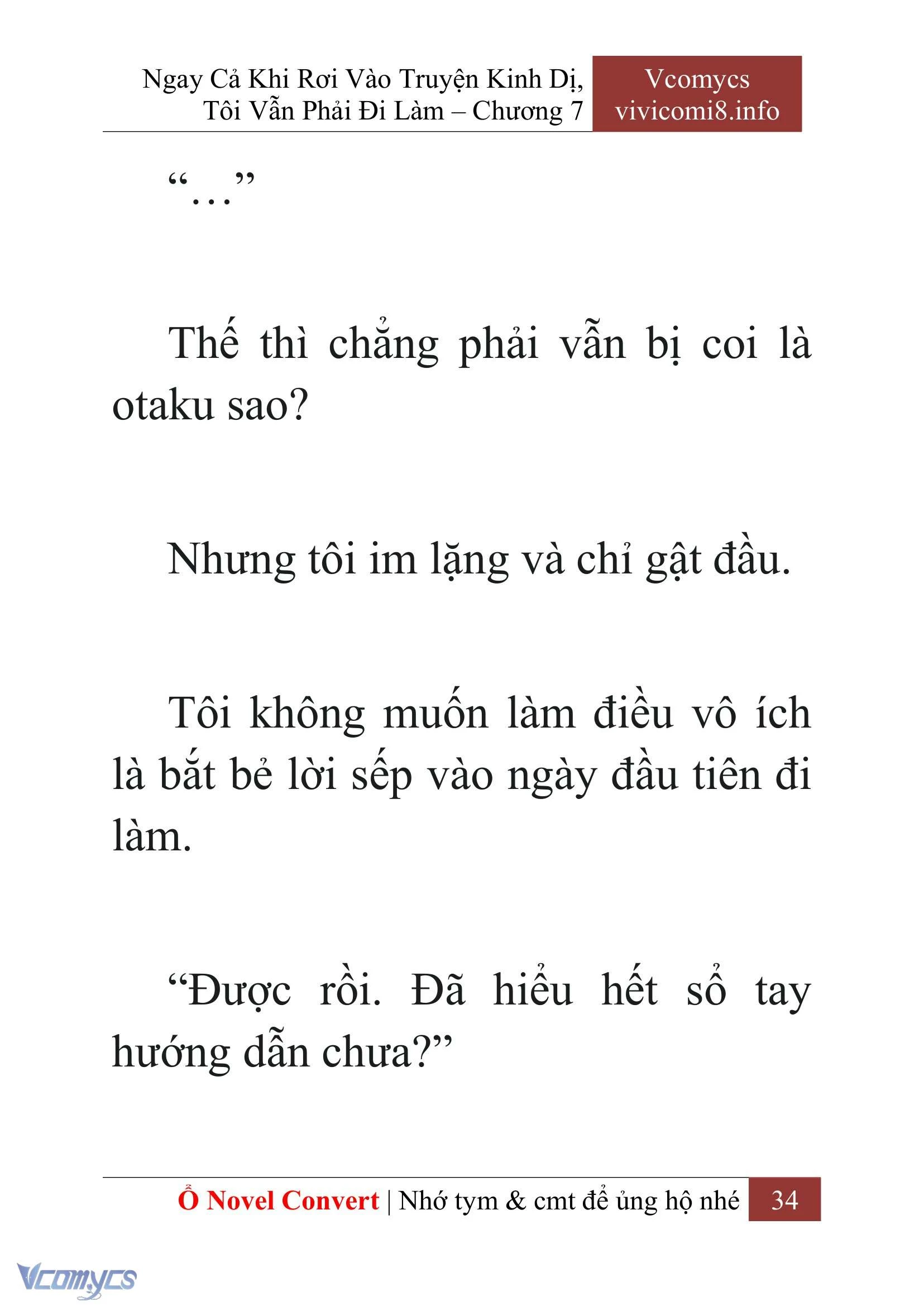 [Novel] Ngay Cả Khi Rơi Vào Truyện Kinh Dị, Tôi Vẫn Phải Đi Làm Chapter  7 - 36
