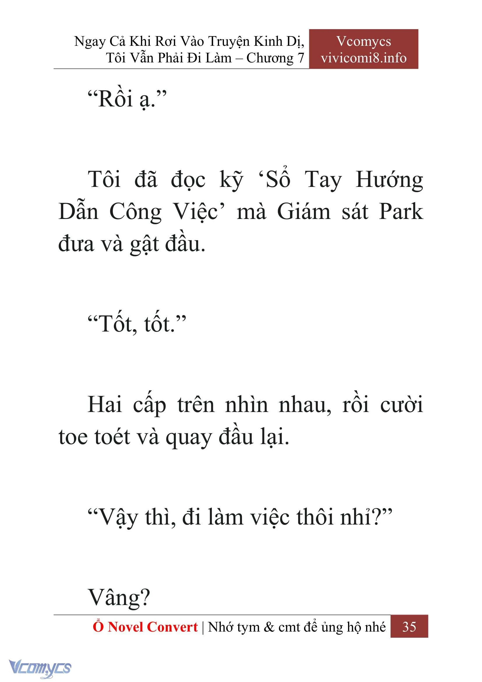 [Novel] Ngay Cả Khi Rơi Vào Truyện Kinh Dị, Tôi Vẫn Phải Đi Làm Chapter  7 - 37